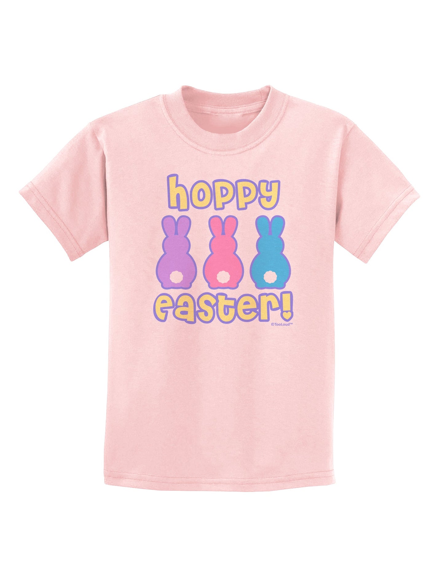 Three Easter Bunnies - Hoppy Easter Childrens T-Shirt by TooLoud-Childrens T-Shirt-TooLoud-PalePink-X-Small-Davson Sales