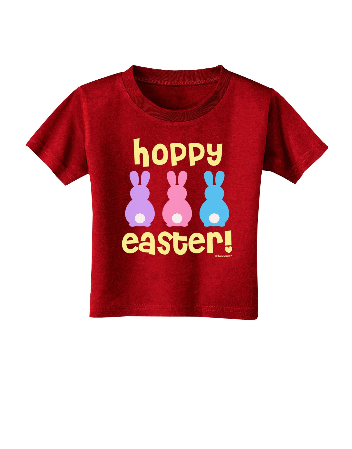 Three Easter Bunnies - Hoppy Easter Toddler T-Shirt Dark by TooLoud-Toddler T-Shirt-TooLoud-Red-2T-Davson Sales
