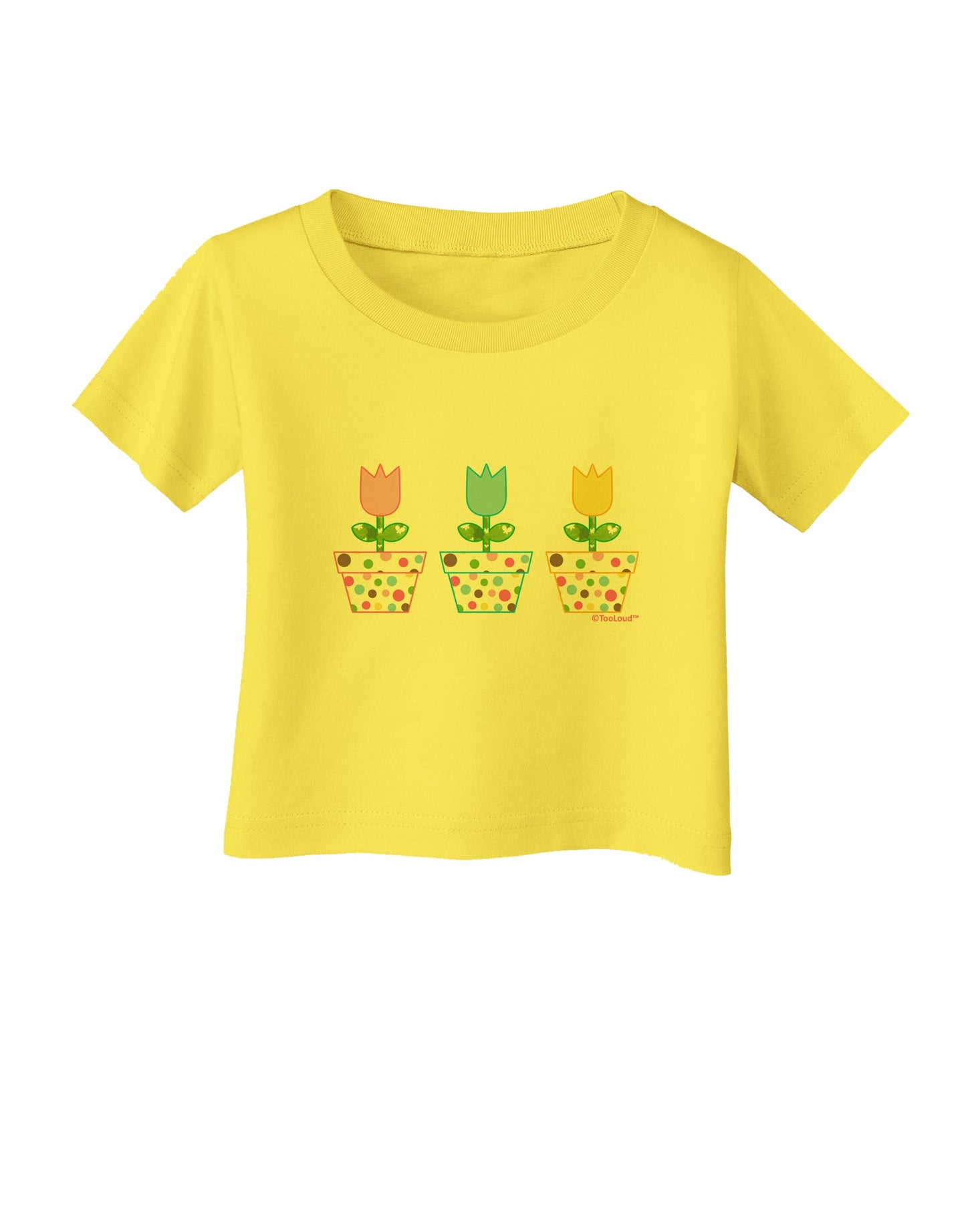 Three Easter Tulips Infant T-Shirt by TooLoud-Infant T-Shirt-TooLoud-Yellow-06-Months-Davson Sales