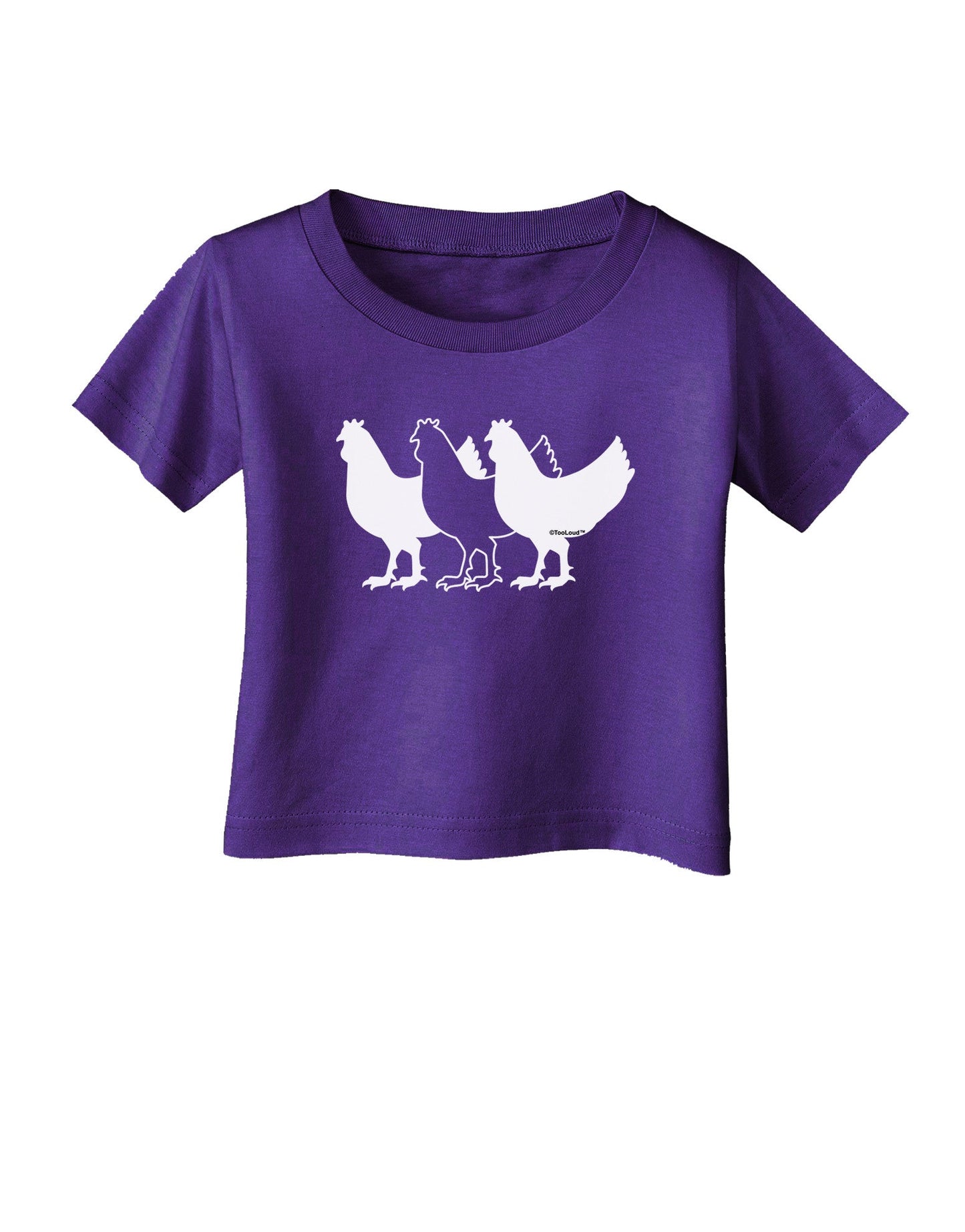 Three French Hens Infant T-Shirt Dark-Infant T-Shirt-TooLoud-Purple-06-Months-Davson Sales