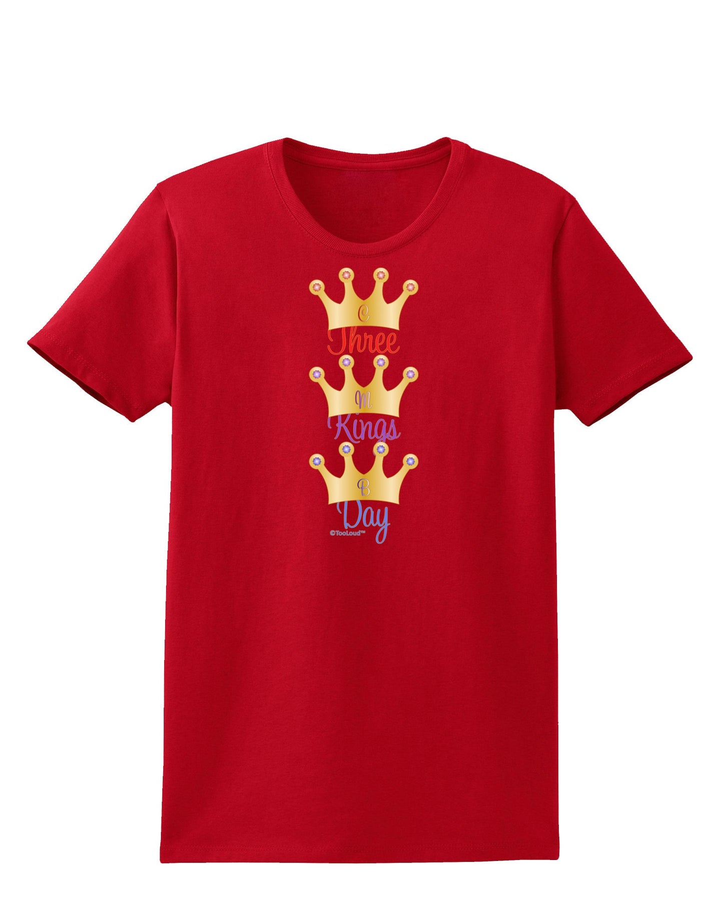 Three Kings Day - C M B Crowns Womens Dark T-Shirt by TooLoud-Womens T-Shirt-TooLoud-Red-X-Small-Davson Sales