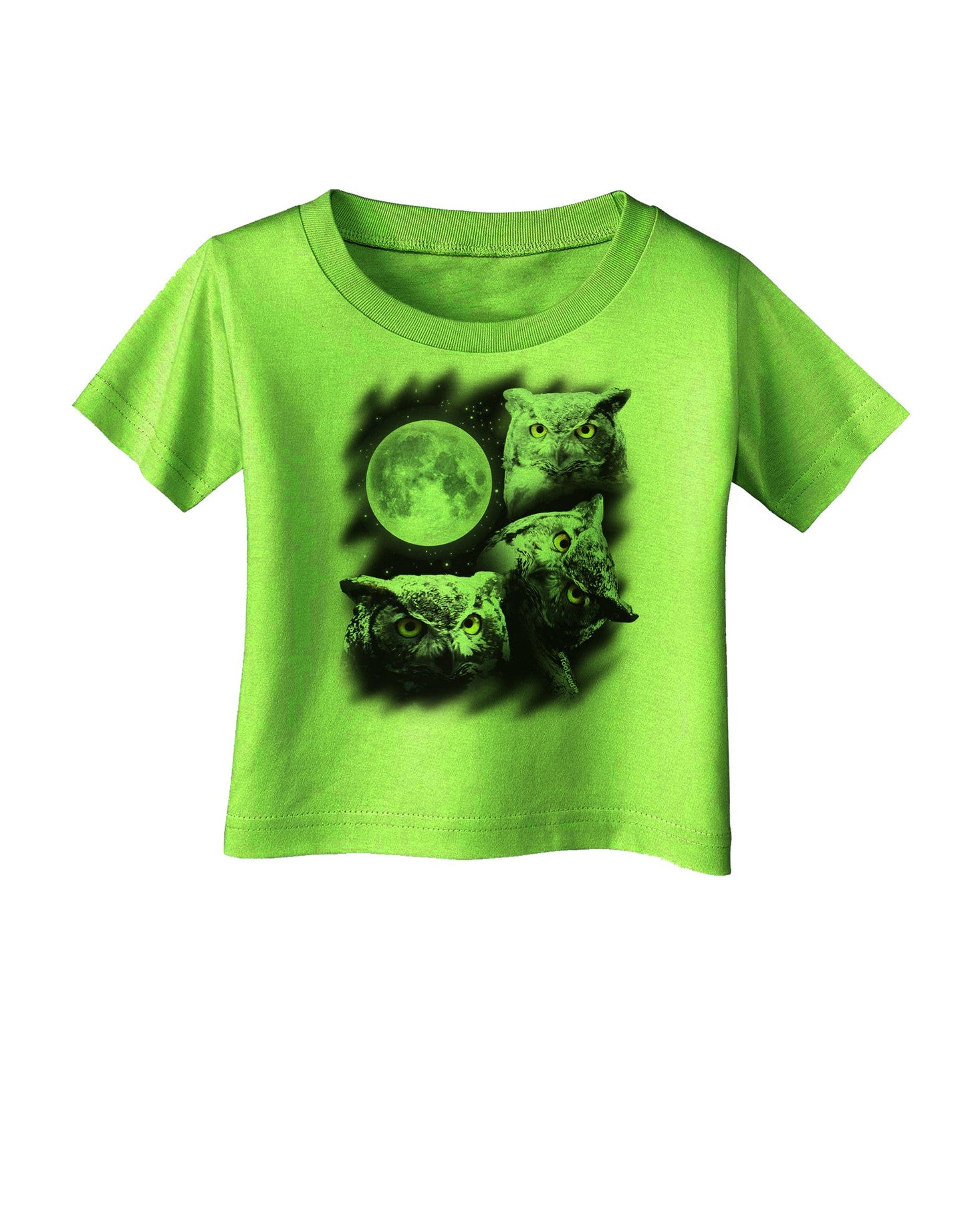 Three Owls and Moon Infant T-Shirt-Infant T-Shirt-TooLoud-Lime-Green-06-Months-Davson Sales