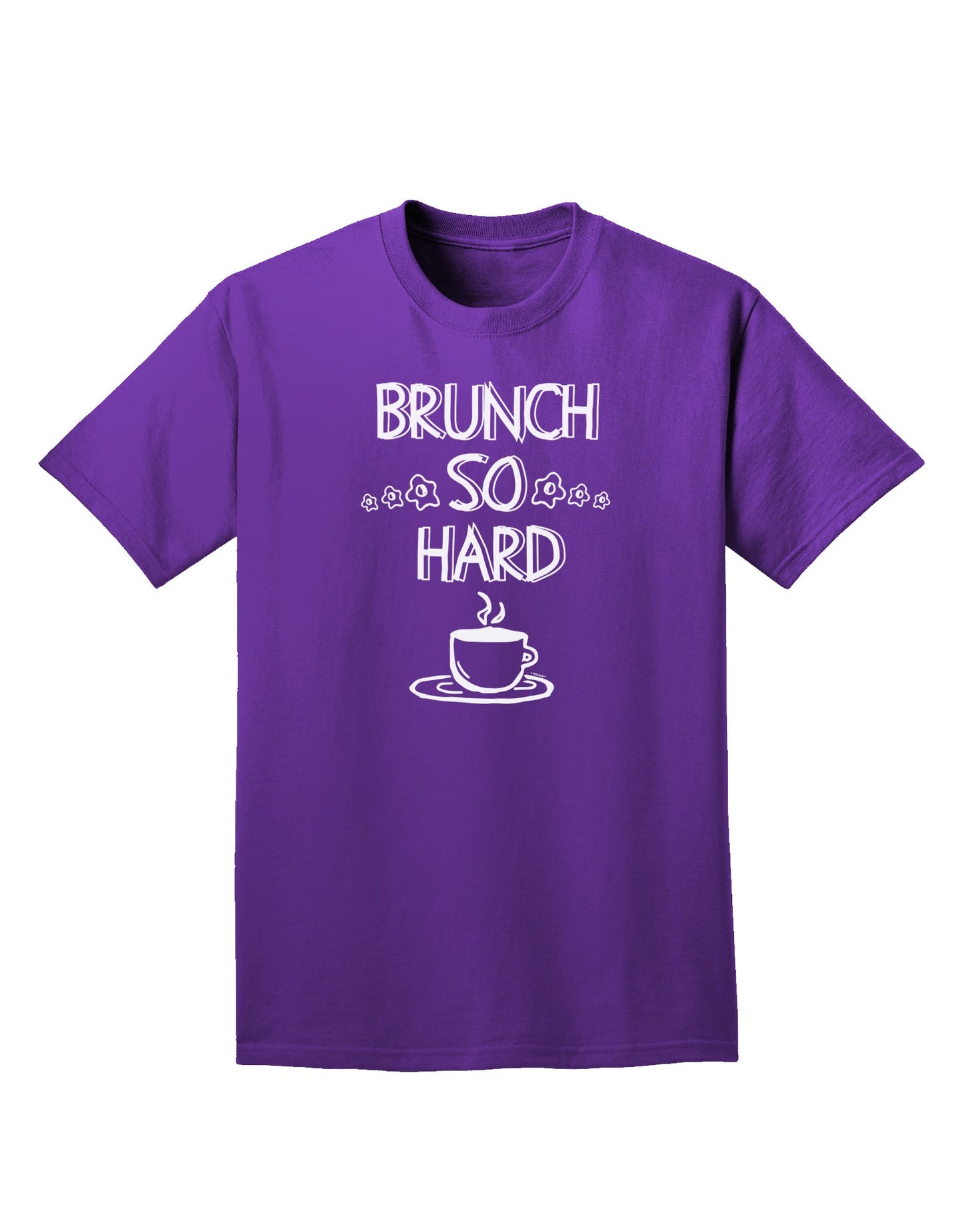 TooLoud Brunch So Hard Eggs and Coffee Dark Adult Dark T-Shirt-Mens-Tshirts-TooLoud-Purple-Small-Davson Sales
