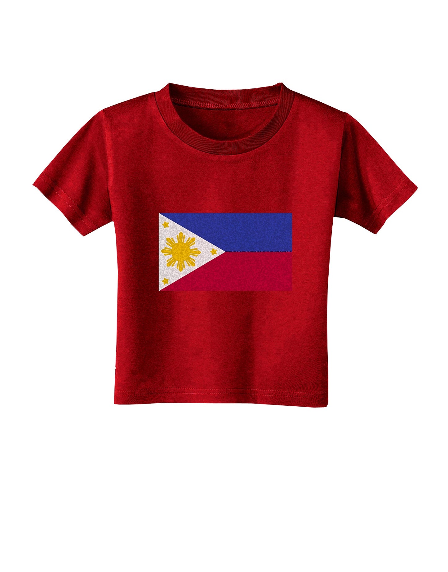 TooLoud Distressed Philippines Flag Toddler T-Shirt Dark-Toddler T-shirt-TooLoud-Red-2T-Davson Sales