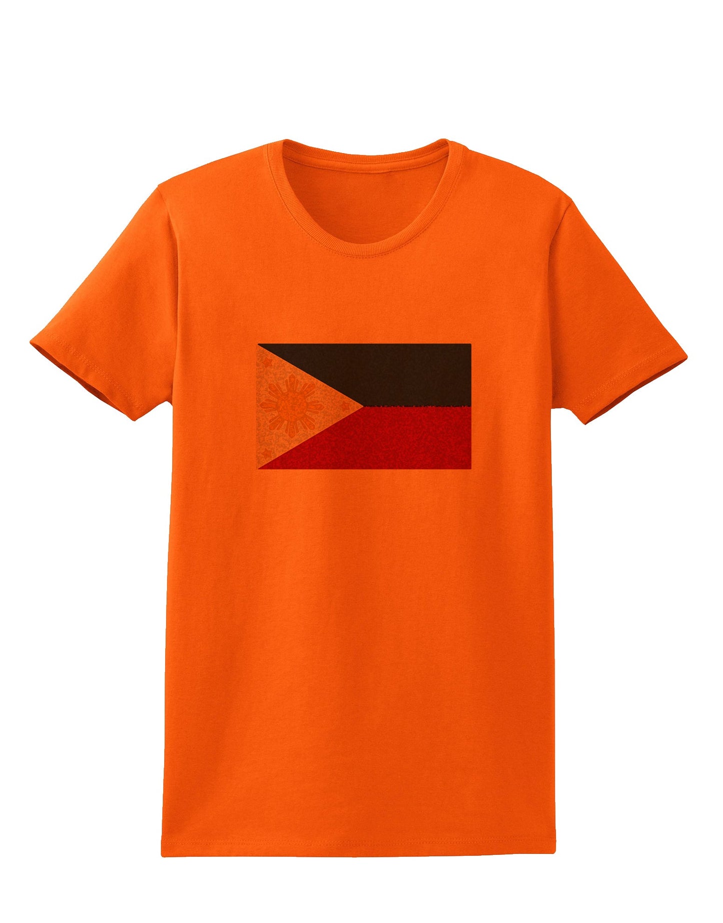 TooLoud Distressed Philippines Flag Womens T-Shirt-Womens T-Shirt-TooLoud-Orange-X-Small-Davson Sales