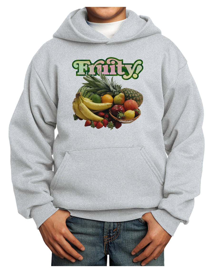 TooLoud Fruity Fruit Basket Youth Hoodie-Youth Hoodie-TooLoud-White-XS-Davson Sales