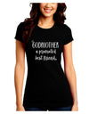 TooLoud Godmother Dark Juniors Petite Crew Dark T-Shirt-Womens T-Shirt-TooLoud-Black-Juniors Fitted Small-Davson Sales