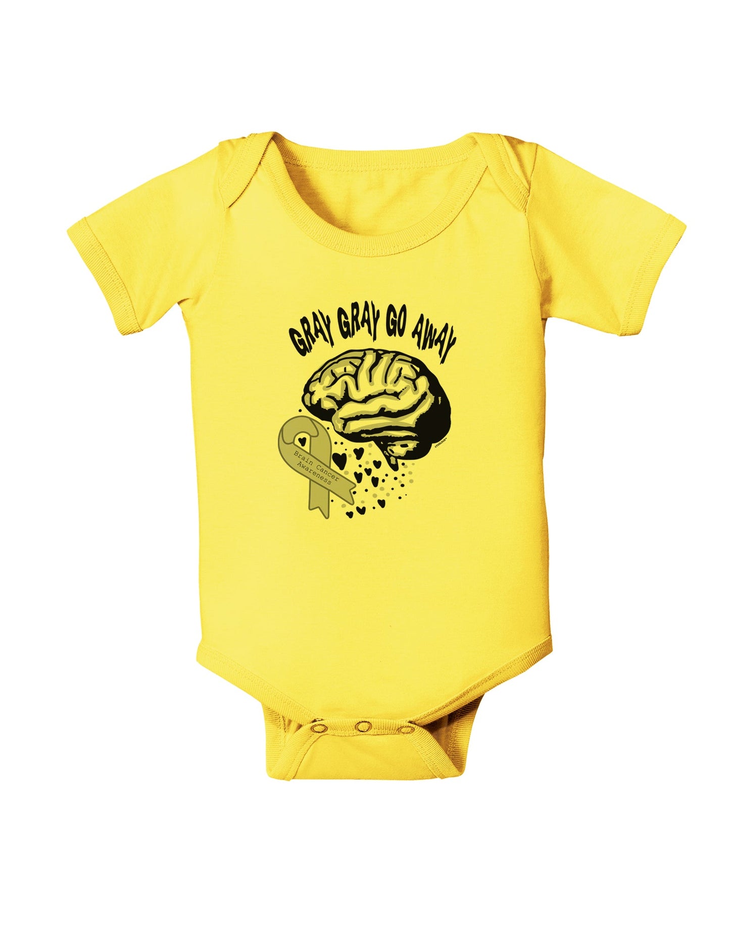 TooLoud Gray Gray Go Away Baby Romper Bodysuit-Baby Romper-TooLoud-Yellow-06-Months-Davson Sales