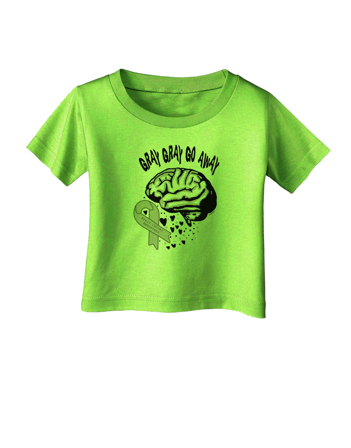 TooLoud Gray Gray Go Away Infant T-Shirt-Infant T-Shirt-TooLoud-Lime-Green-06-Months-Davson Sales