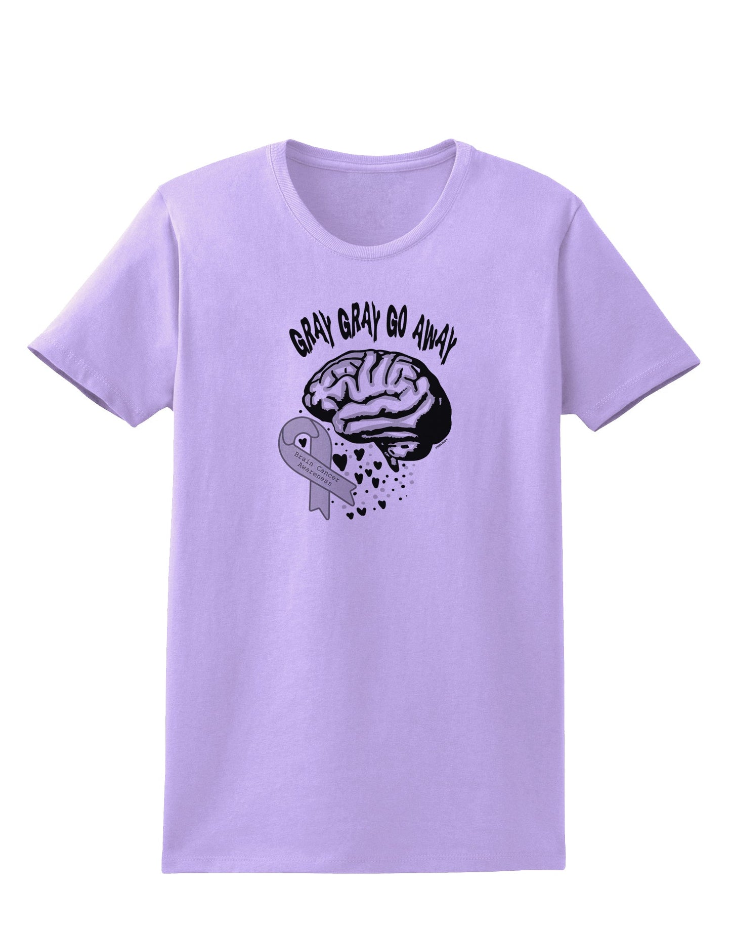 TooLoud Gray Gray Go Away Womens T-Shirt-Womens T-Shirt-TooLoud-Lavender-X-Small-Davson Sales