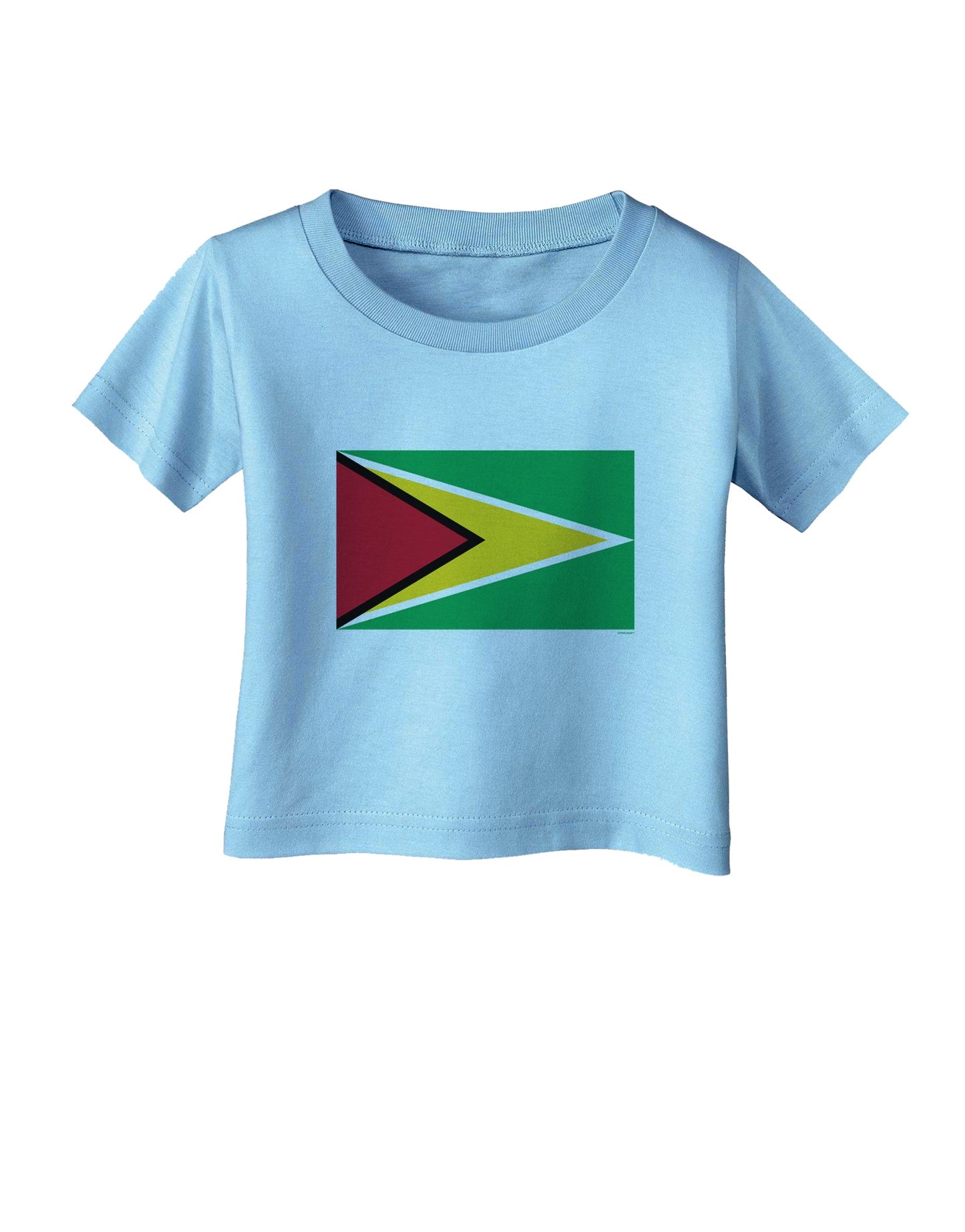 TooLoud Guyana Flag Infant T-Shirt-Infant T-Shirt-TooLoud-Aquatic-Blue-06-Months-Davson Sales