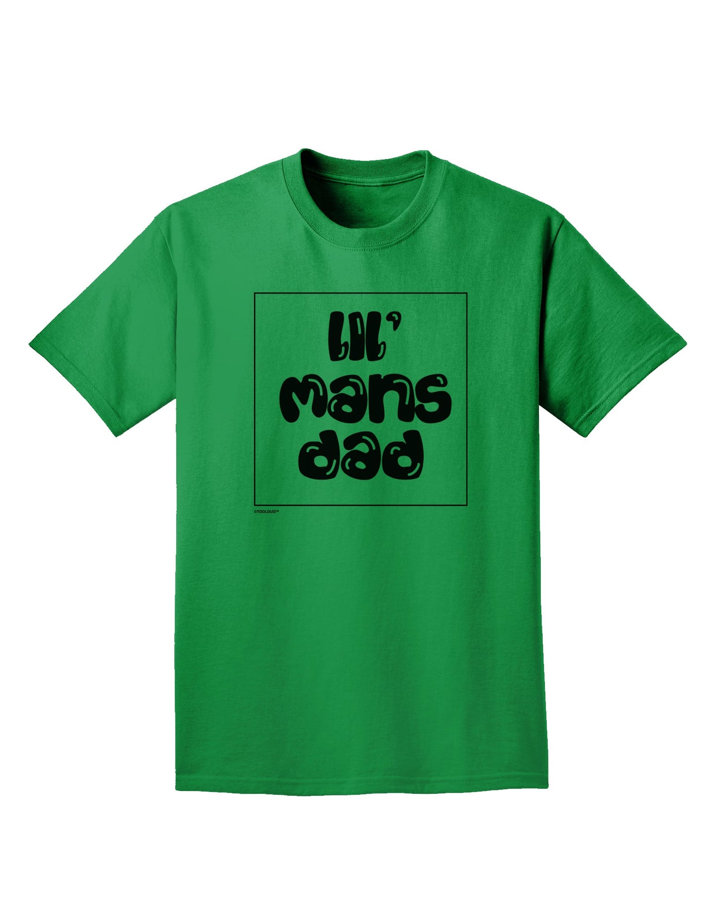TooLoud Lil Mans Dad Adult Dark T-Shirt-Mens-Tshirts-TooLoud-Kelly-Green-Small-Davson Sales