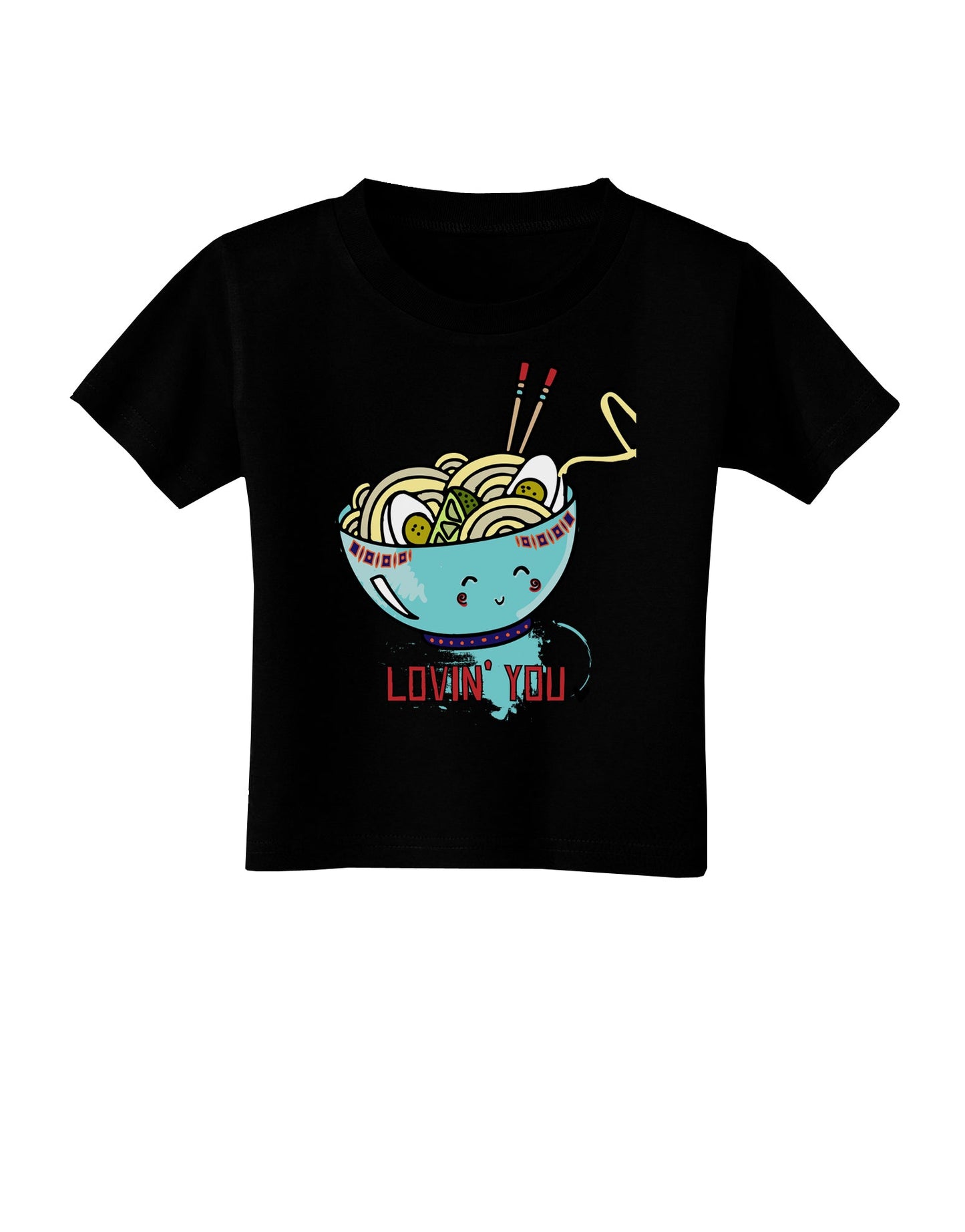 TooLoud Matching Lovin You Blue Pho Bowl Dark Toddler T-Shirt Dark-Toddler T-shirt-TooLoud-Black-2T-Davson Sales