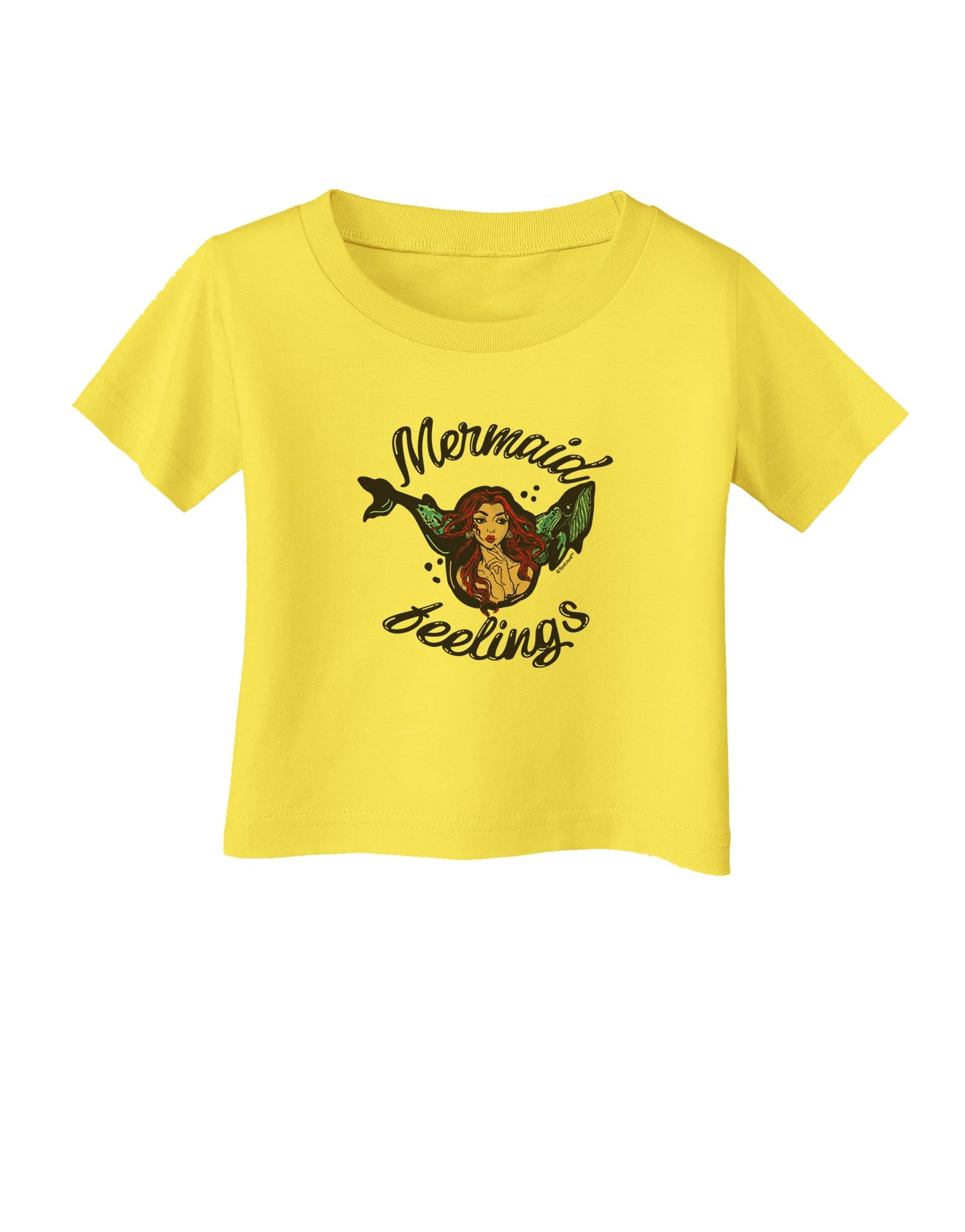 TooLoud Mermaid Feelings Infant T-Shirt-Infant T-Shirt-TooLoud-Yellow-06-Months-Davson Sales
