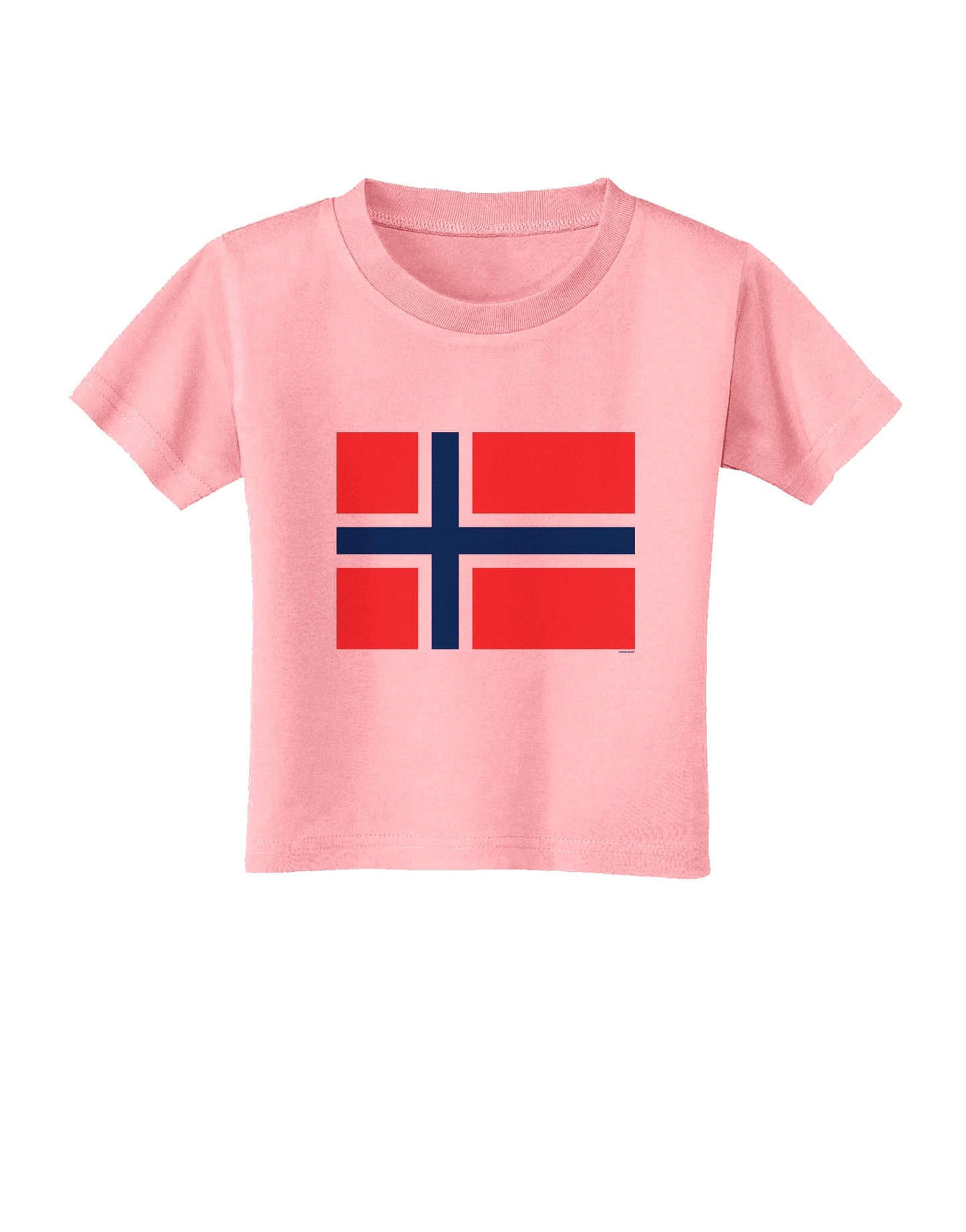TooLoud Norwegian Flag Toddler T-Shirt-Toddler T-shirt-TooLoud-Candy-Pink-2T-Davson Sales