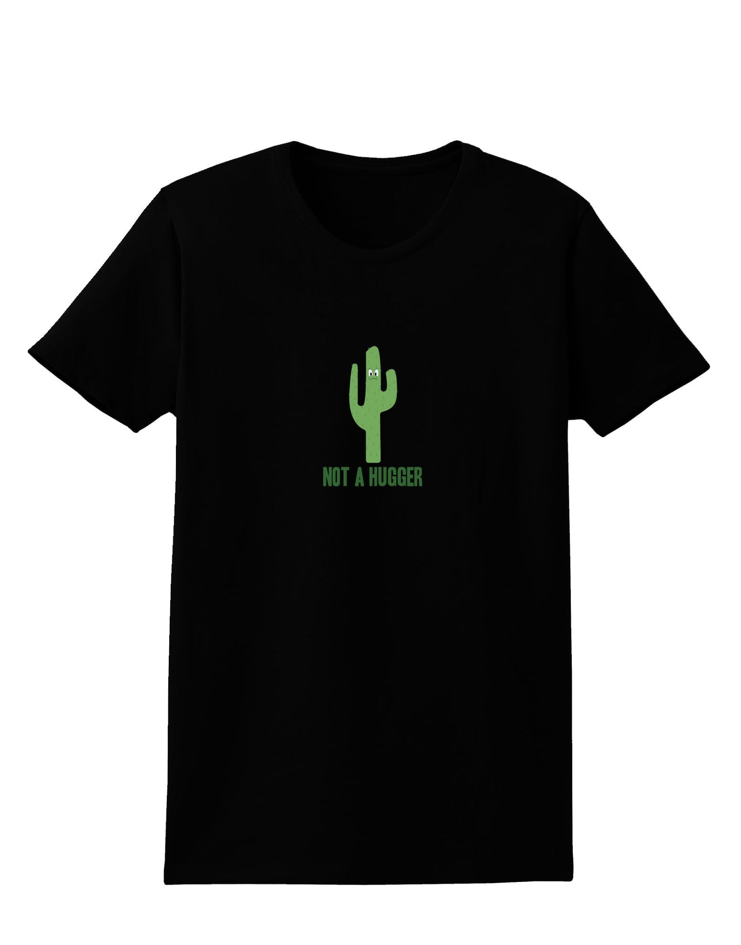 TooLoud Not a Hugger Dark Womens Dark T-Shirt-Womens T-Shirt-TooLoud-Black-X-Small-Davson Sales
