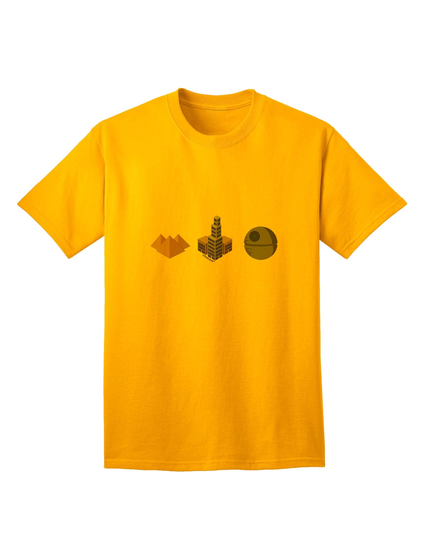 TooLoud Presents: A Captivating Collection of Humorous Sci-fi Adult T-Shirts Inspired by the Rich History of Architecture-Mens T-shirts-TooLoud-Gold-Small-Davson Sales