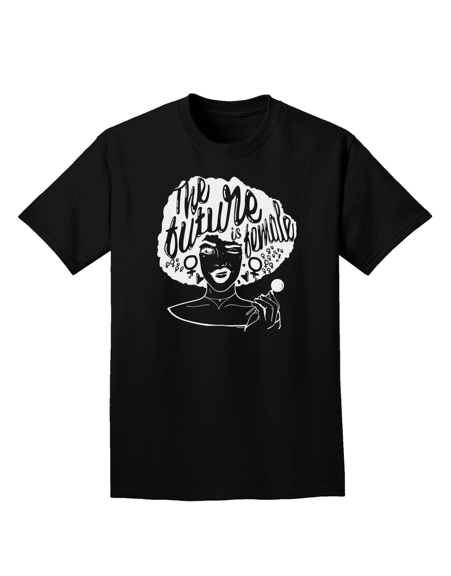 TooLoud The Future Is Female Dark Adult Dark T-Shirt-Mens-Tshirts-TooLoud-Black-Small-Davson Sales