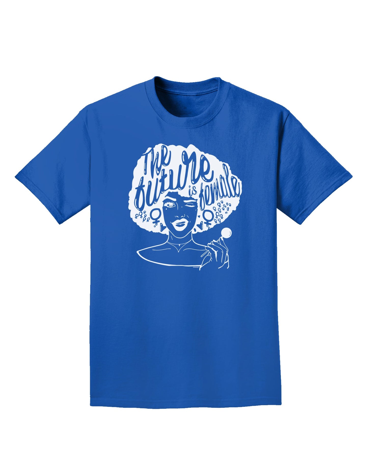 TooLoud The Future Is Female Dark Adult Dark T-Shirt-Mens-Tshirts-TooLoud-Royal-Blue-Small-Davson Sales