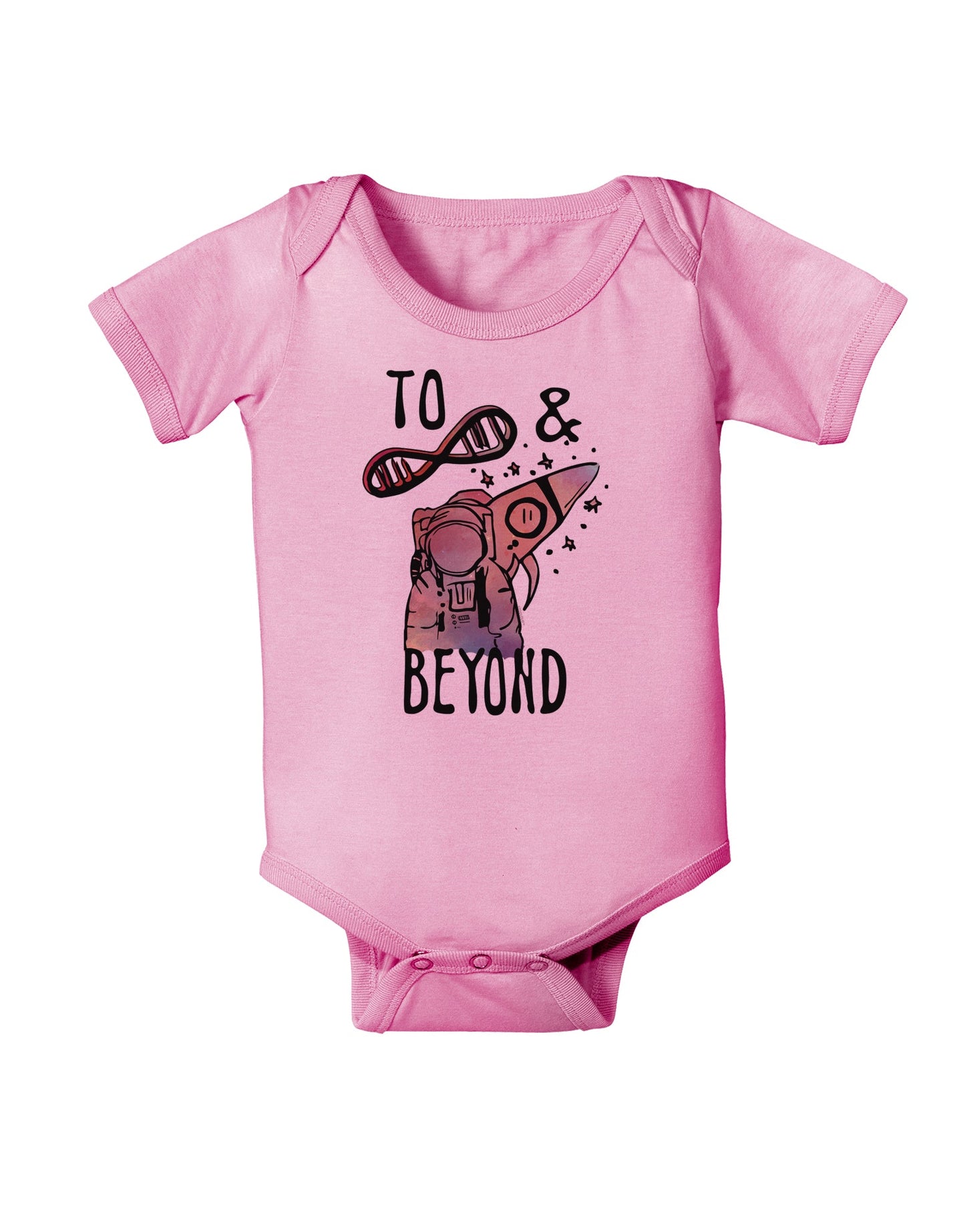 TooLoud To infinity and beyond Baby Romper Bodysuit-Baby Romper-TooLoud-Pink-06-Months-Davson Sales