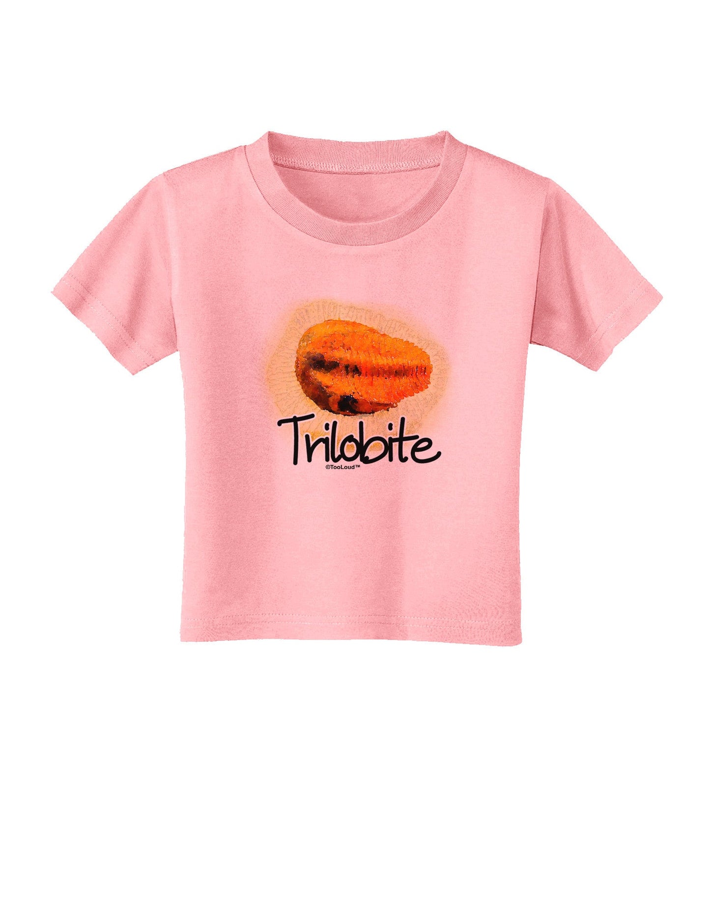 TooLoud Trilobite Fossil Watercolor Text Toddler T-Shirt-Toddler T-Shirt-TooLoud-Candy-Pink-2T-Davson Sales