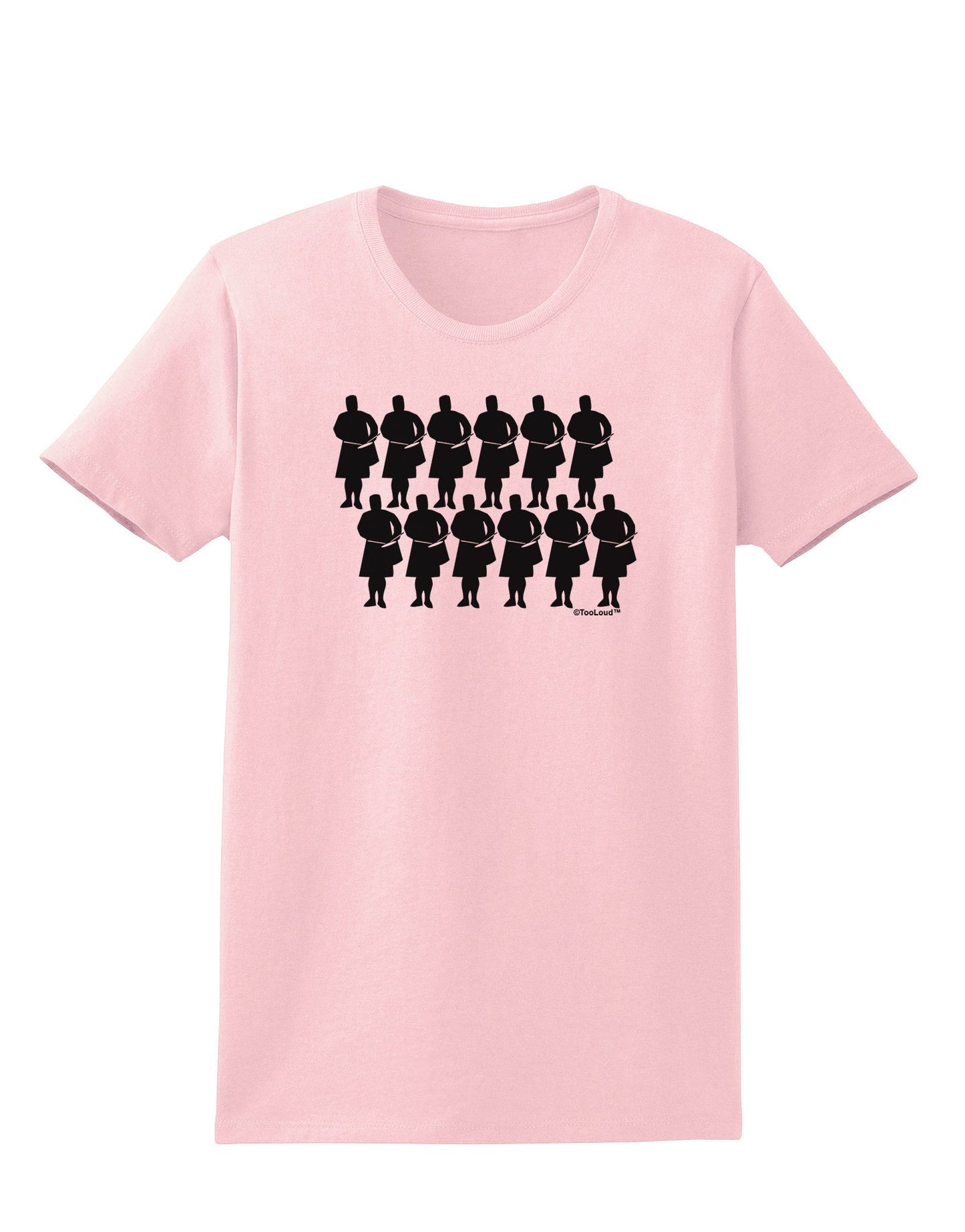 TooLoud Twelve Drummers Drumming Womens T-Shirt-Womens T-Shirt-TooLoud-PalePink-X-Small-Davson Sales