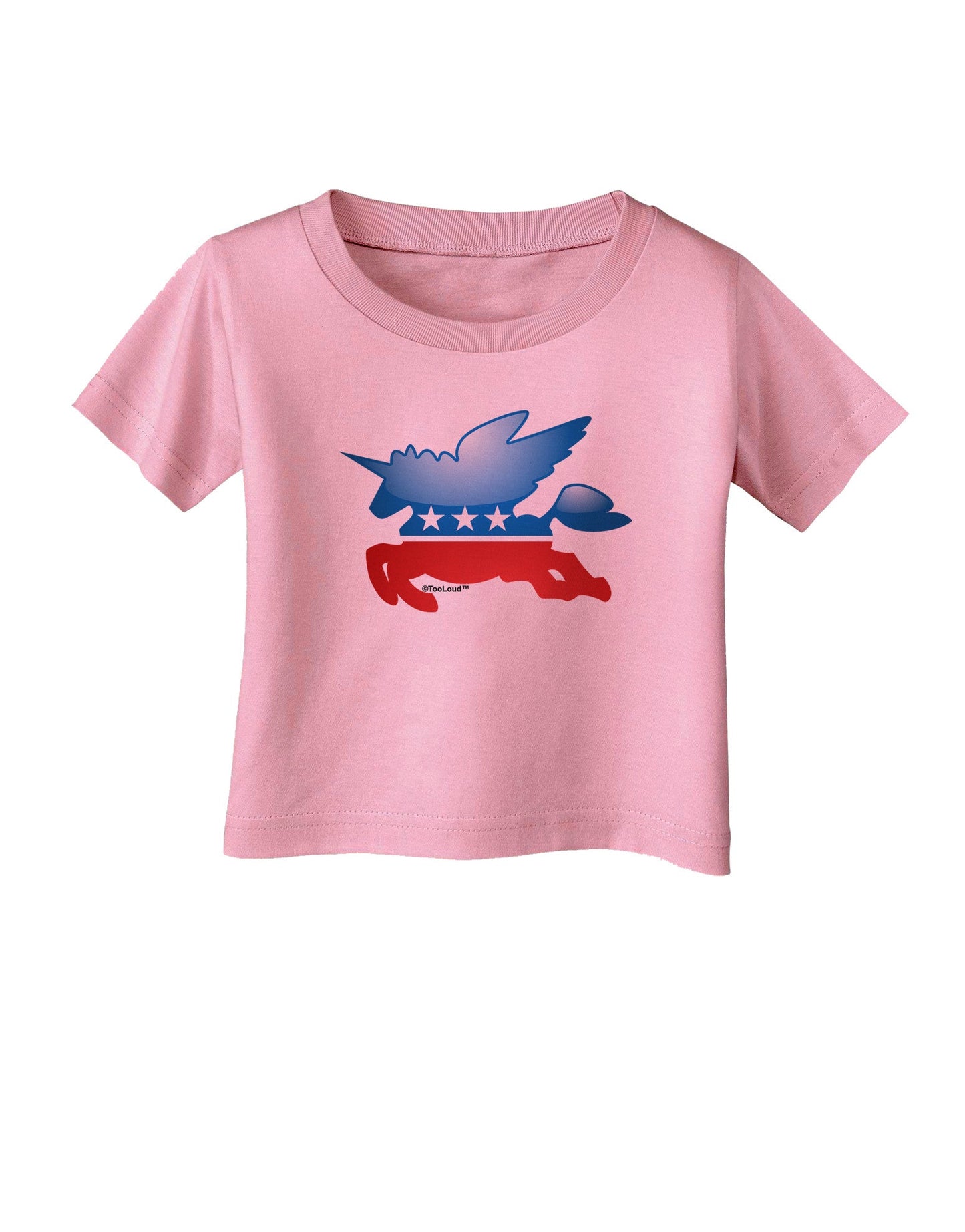 TooLoud Unicorn Political Symbol Infant T-Shirt-Infant T-Shirt-TooLoud-Candy-Pink-06-Months-Davson Sales