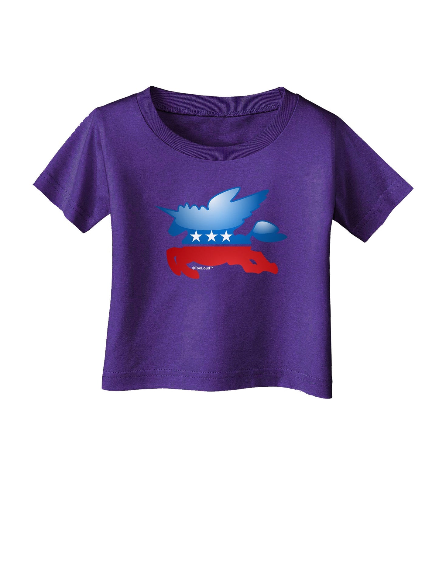 TooLoud Unicorn Political Symbol Infant T-Shirt Dark-Infant T-Shirt-TooLoud-Purple-06-Months-Davson Sales