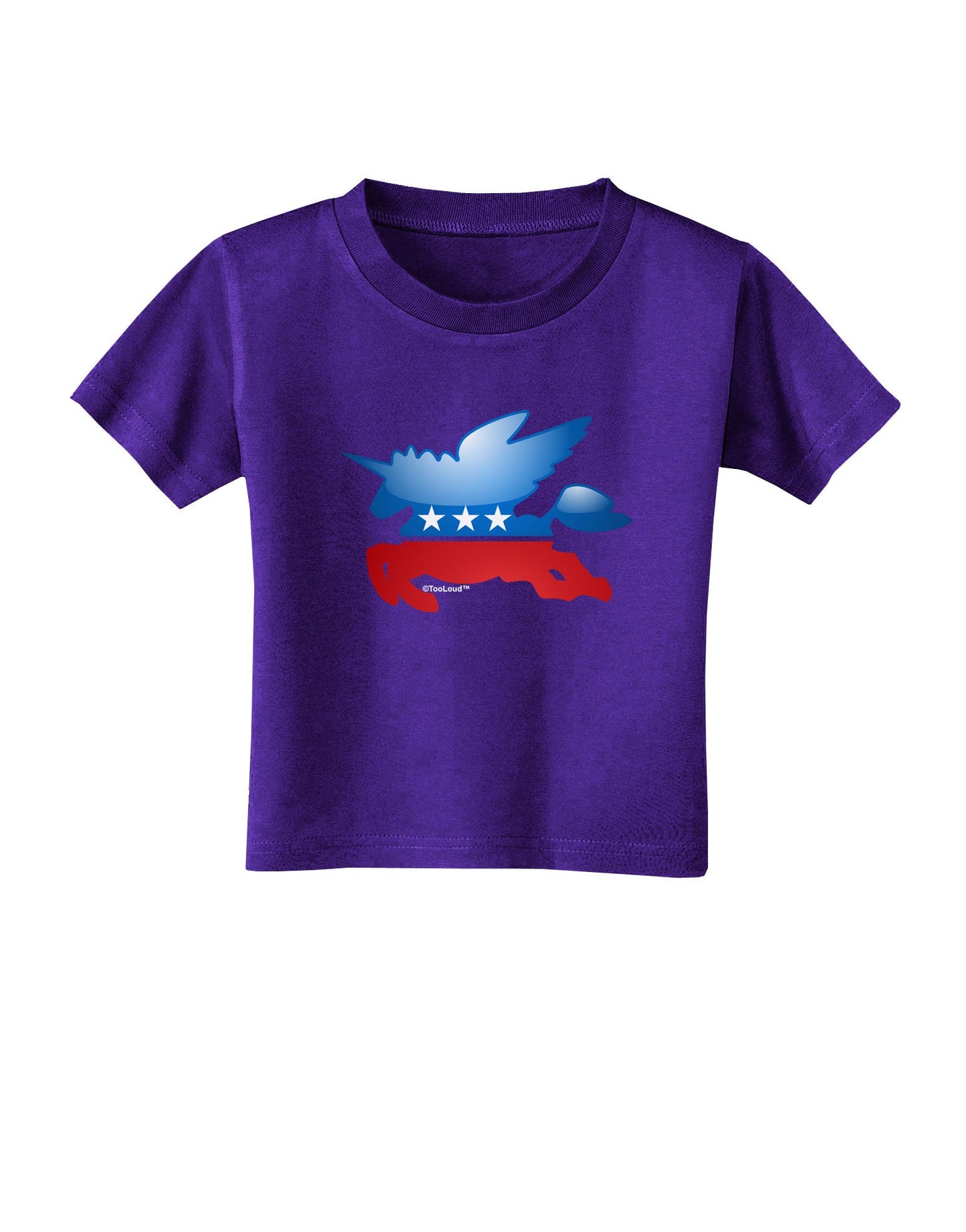 TooLoud Unicorn Political Symbol Toddler T-Shirt Dark-Toddler T-Shirt-TooLoud-Purple-2T-Davson Sales