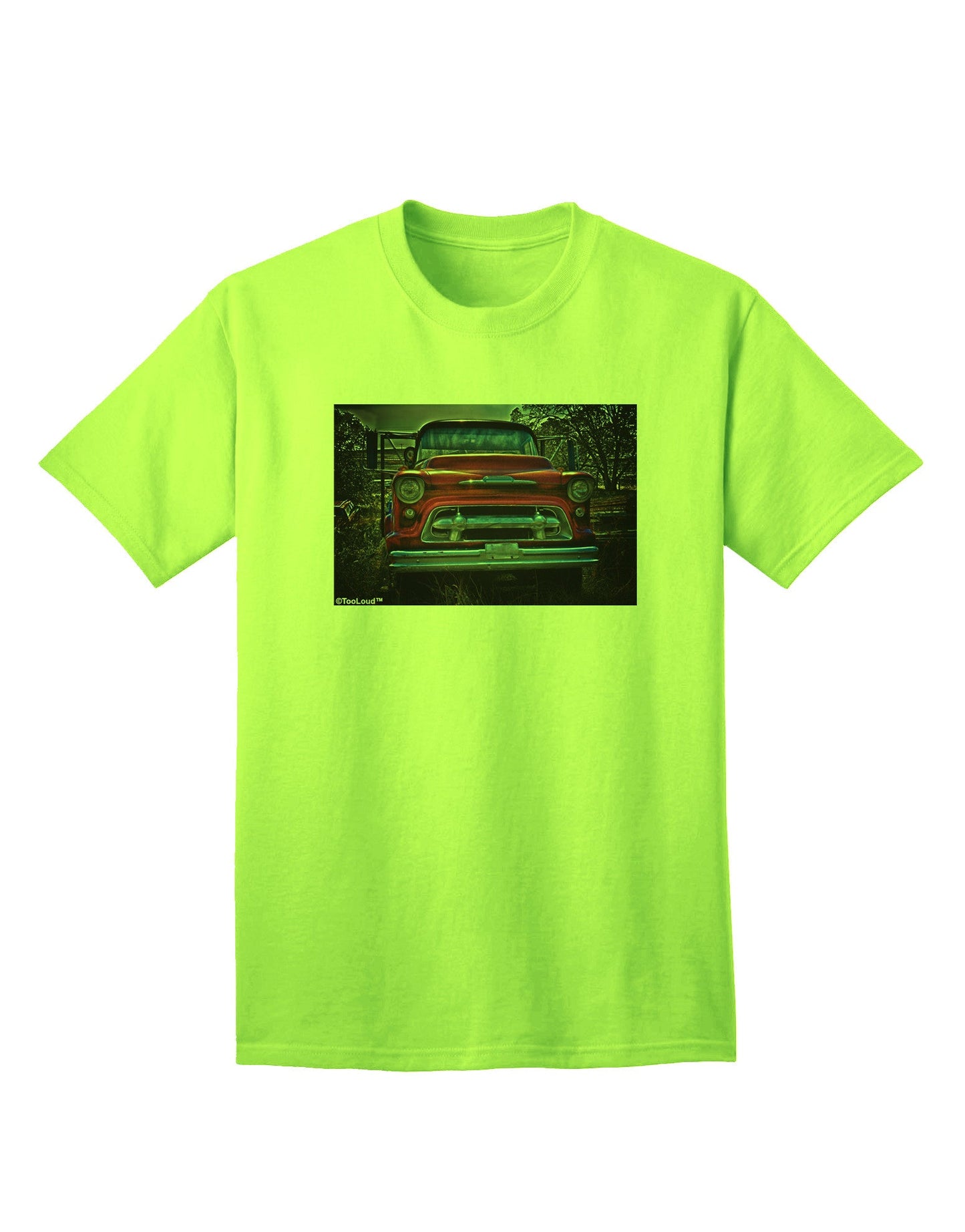TooLoud Vintage Truck - Premium Adult T-Shirt for Classic Style Enthusiasts-Mens T-shirts-TooLoud-Neon-Green-Small-Davson Sales