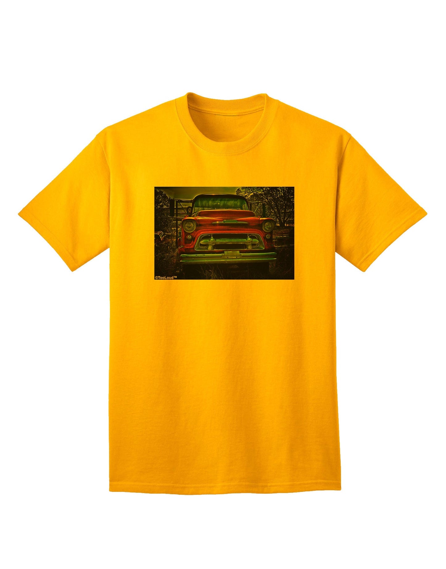 TooLoud Vintage Truck - Premium Adult T-Shirt for Classic Style Enthusiasts-Mens T-shirts-TooLoud-Gold-Small-Davson Sales