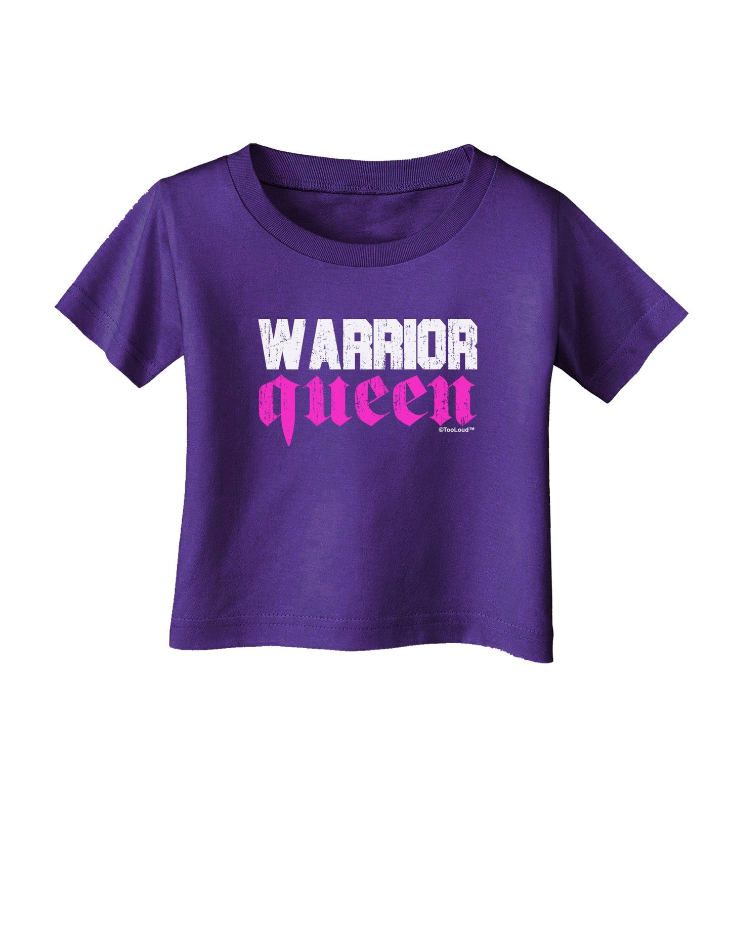 TooLoud Warrior Queen Pink Script Infant T-Shirt Dark-Infant T-Shirt-TooLoud-Purple-06-Months-Davson Sales