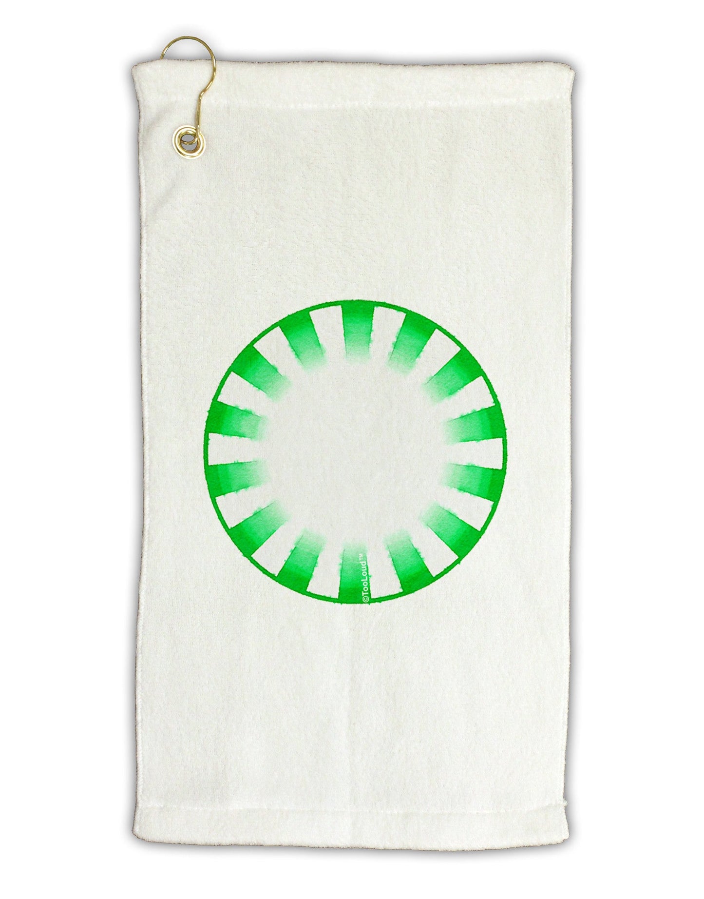 TooLoud Watercolor Spearmint Micro Terry Gromet Golf Towel 11"x19-Golf Towel-TooLoud-White-Davson Sales