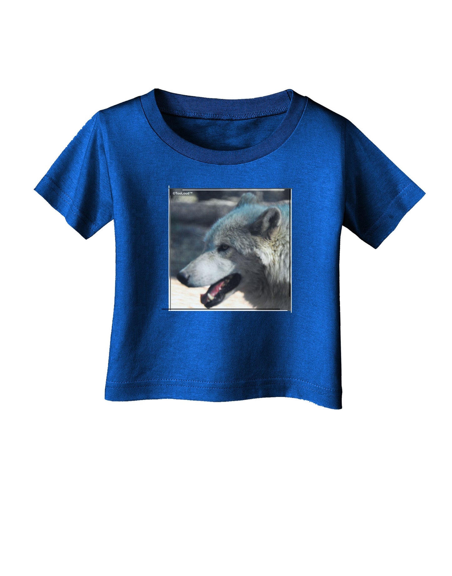 TooLoud White Wolf Face Infant T-Shirt Dark-Infant T-Shirt-TooLoud-Royal-Blue-06-Months-Davson Sales