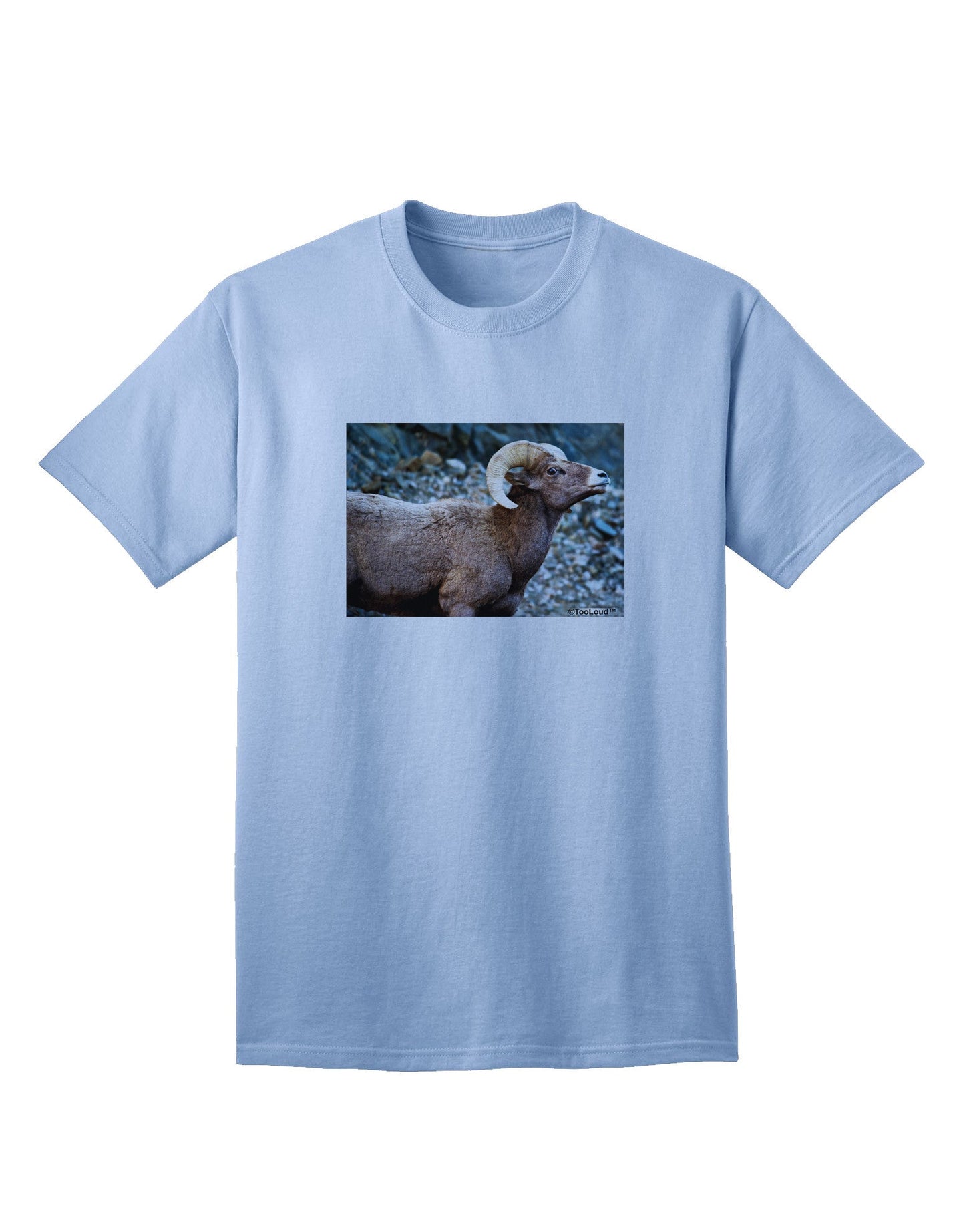 TooLoud Wide Eyed Big Horn: Premium Adult T-Shirt Collection-Mens T-shirts-TooLoud-Light-Blue-Small-Davson Sales