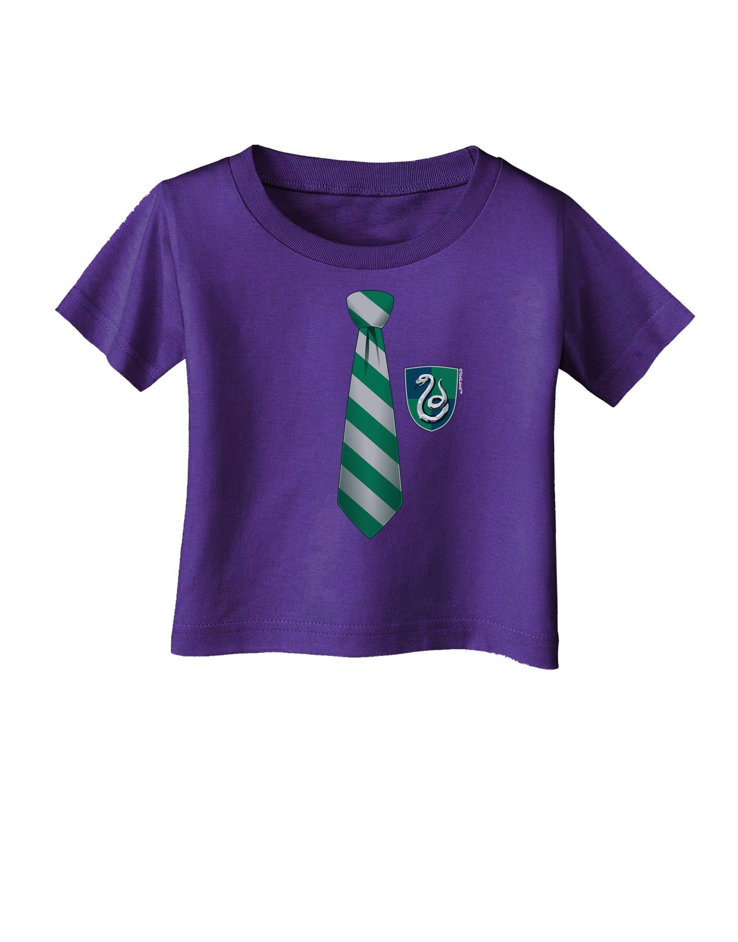 TooLoud Wizard Tie Green and Silver Infant T-Shirt Dark-Infant T-Shirt-TooLoud-Purple-06-Months-Davson Sales