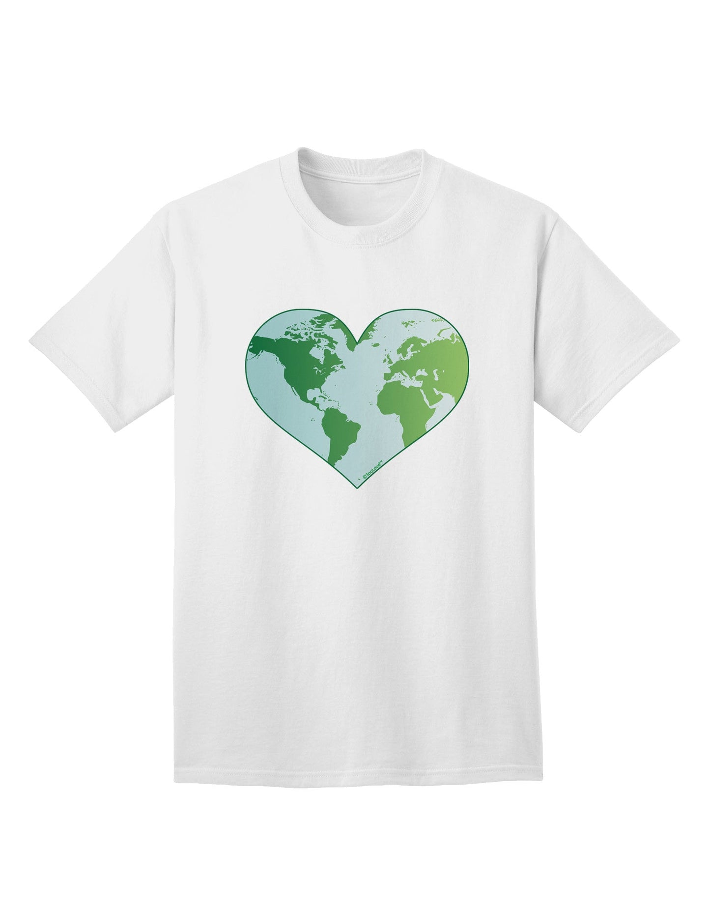 TooLoud World Globe Heart Adult T-Shirt-Mens T-Shirt-TooLoud-White-Small-Davson Sales