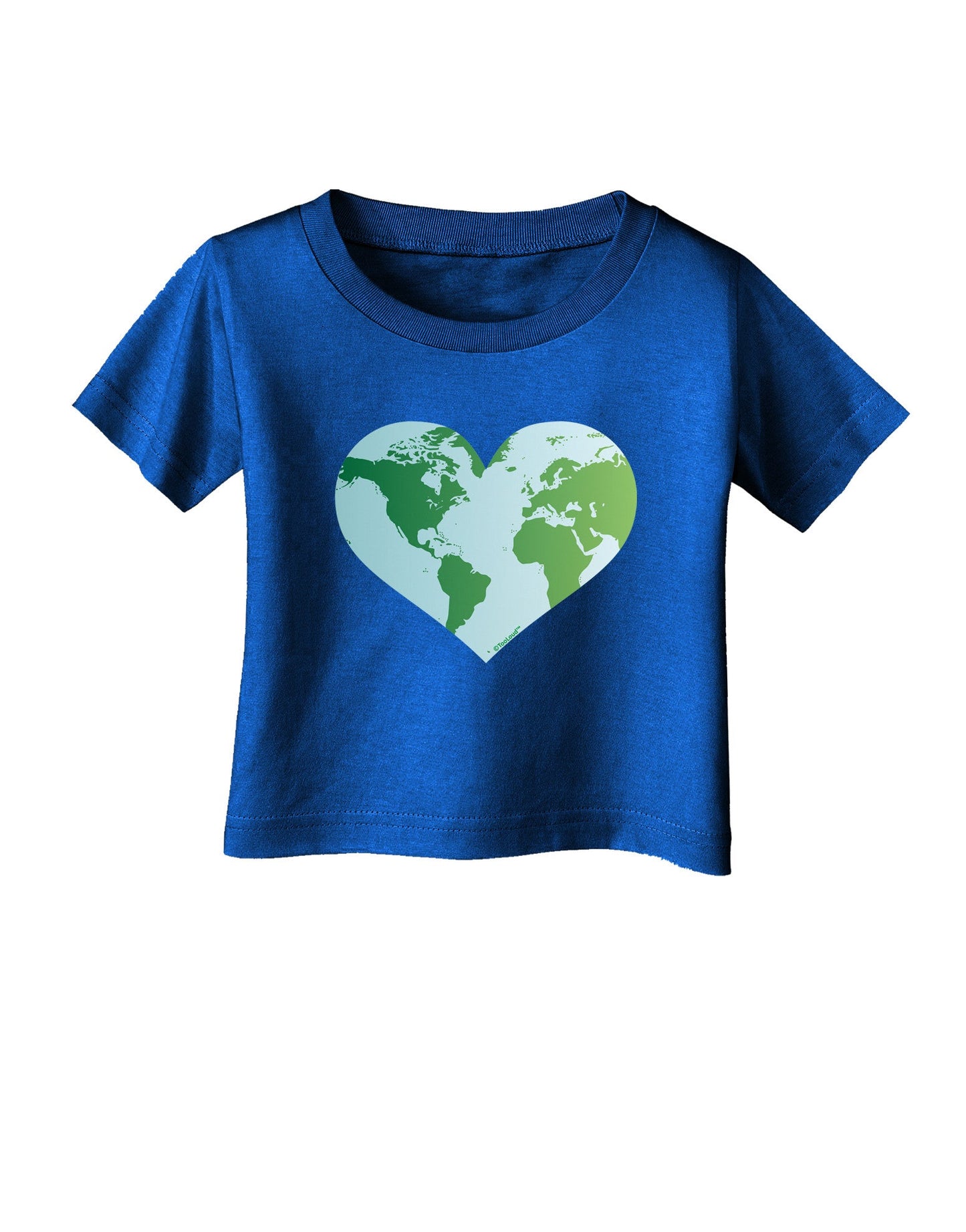 TooLoud World Globe Heart Infant T-Shirt Dark-Infant T-Shirt-TooLoud-Royal-Blue-06-Months-Davson Sales
