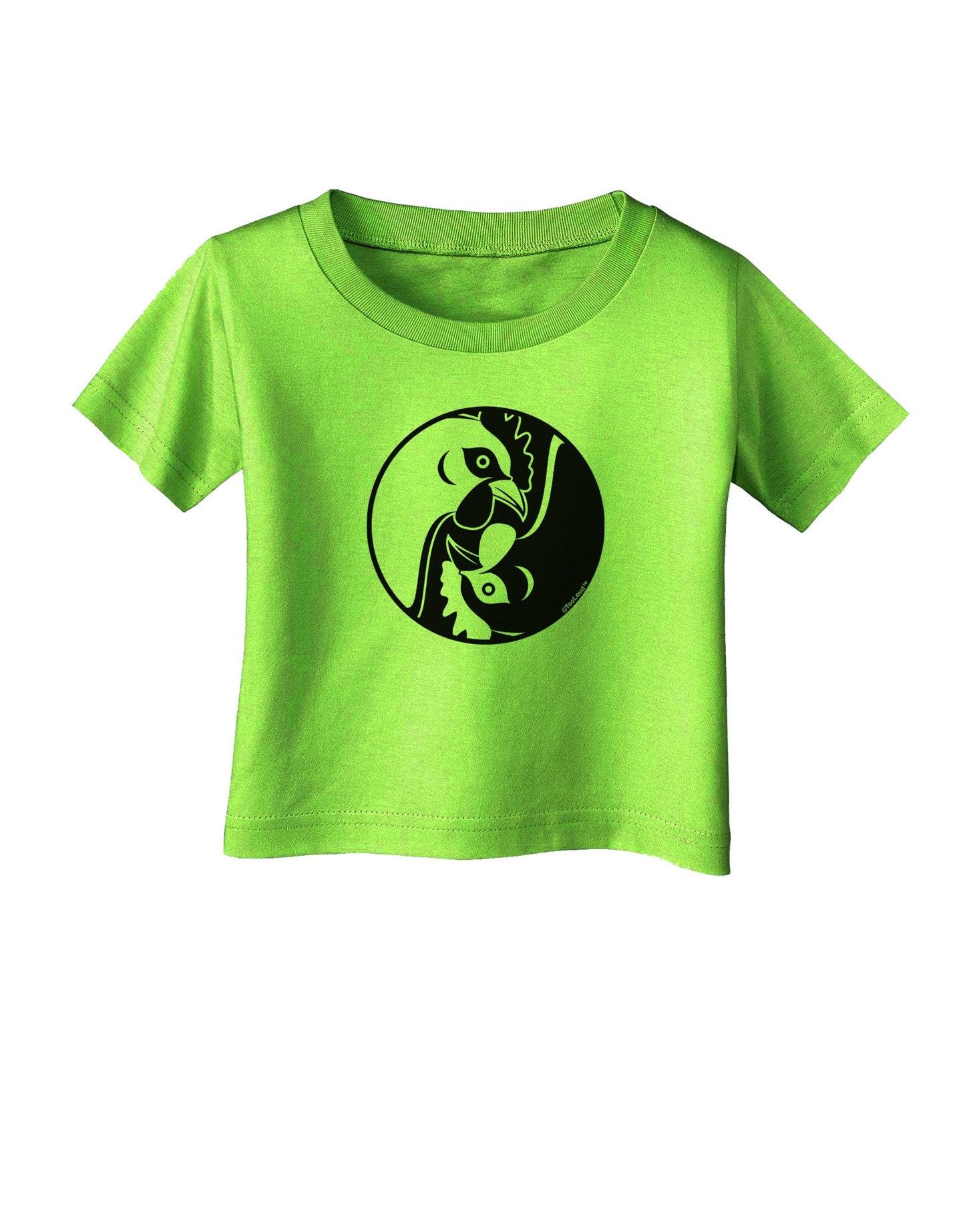 TooLoud Yin Yang Chicken Infant T-Shirt-Infant T-Shirt-TooLoud-Lime-Green-06-Months-Davson Sales
