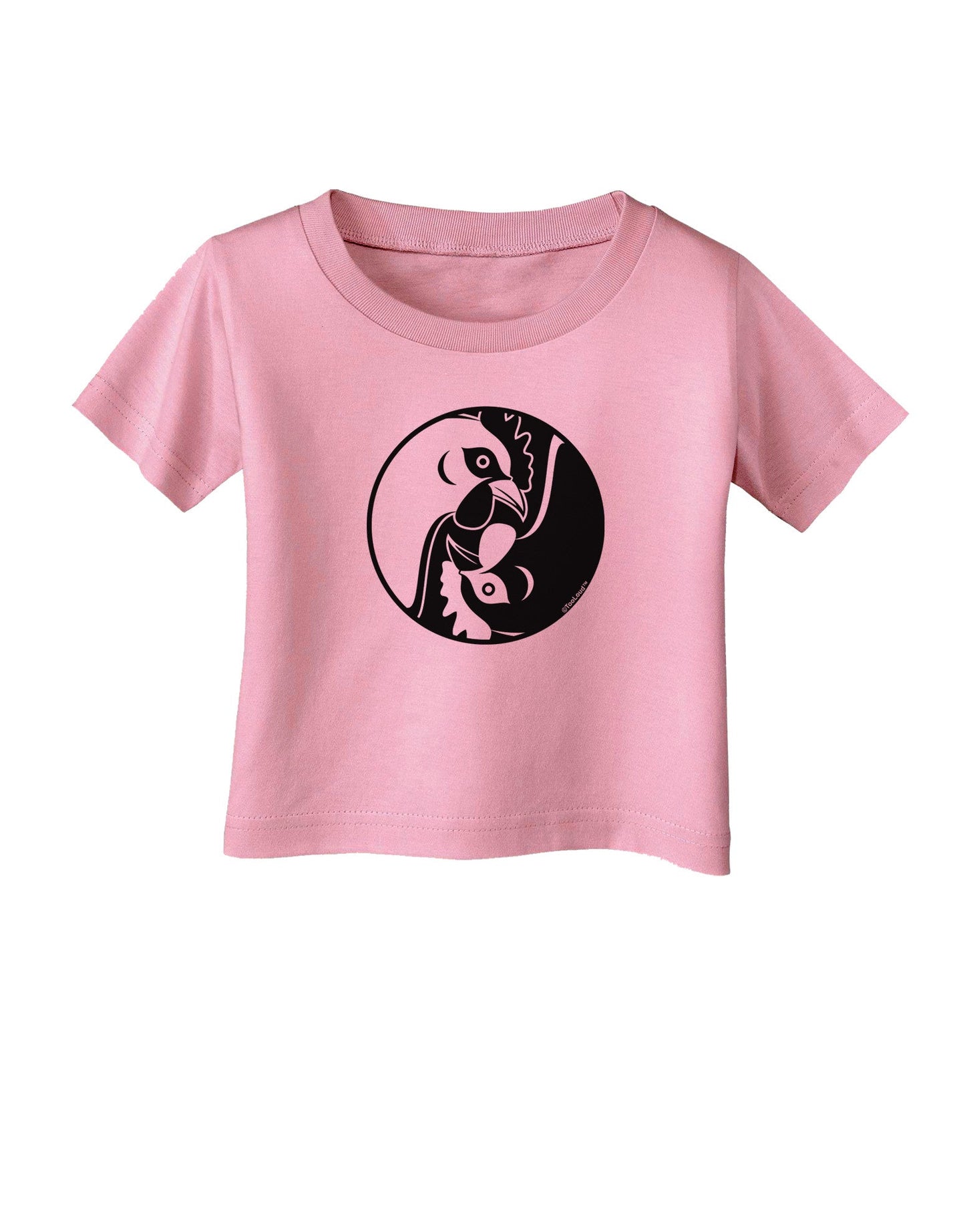 TooLoud Yin Yang Chicken Infant T-Shirt-Infant T-Shirt-TooLoud-Candy-Pink-06-Months-Davson Sales
