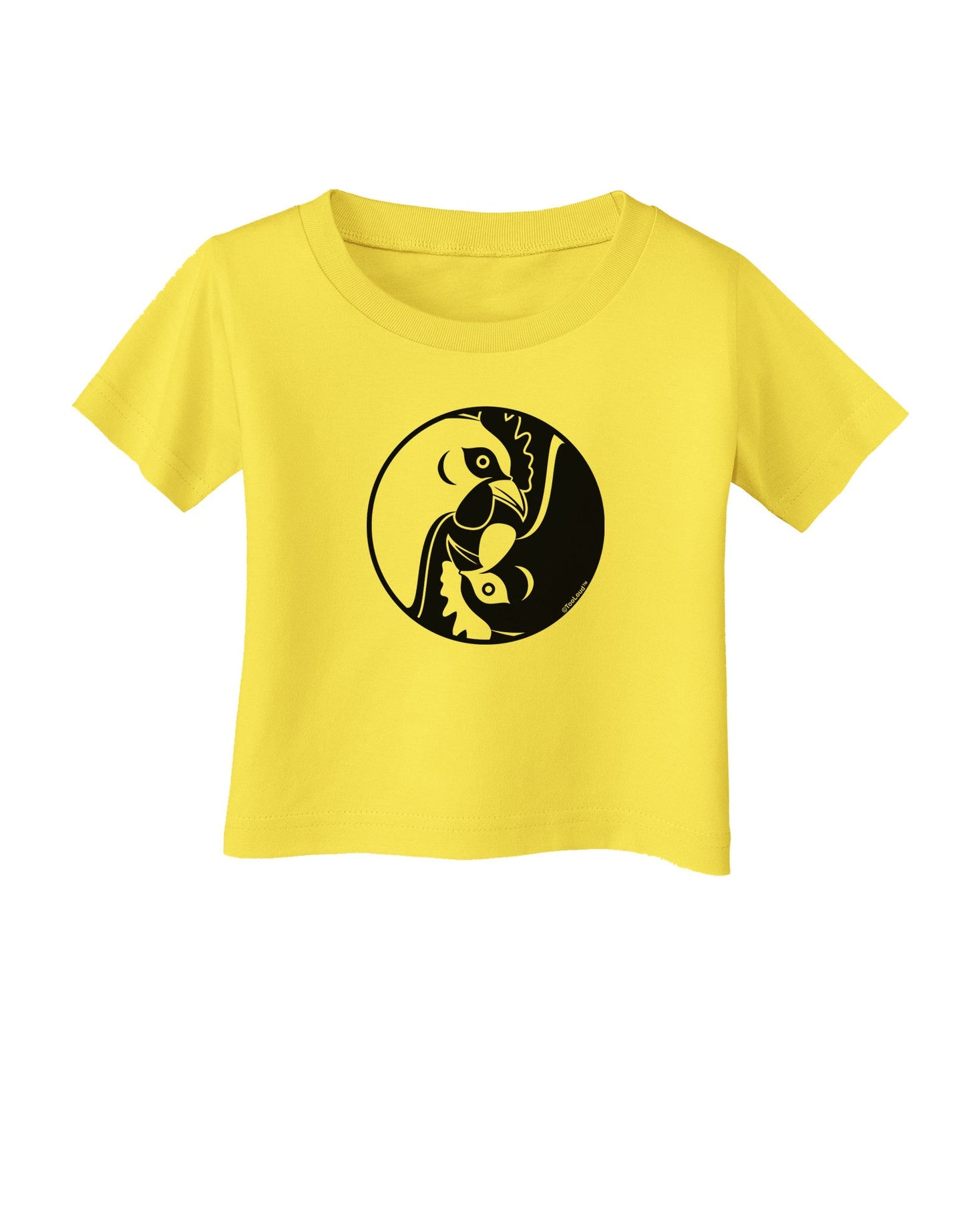 TooLoud Yin Yang Chicken Infant T-Shirt-Infant T-Shirt-TooLoud-Yellow-06-Months-Davson Sales