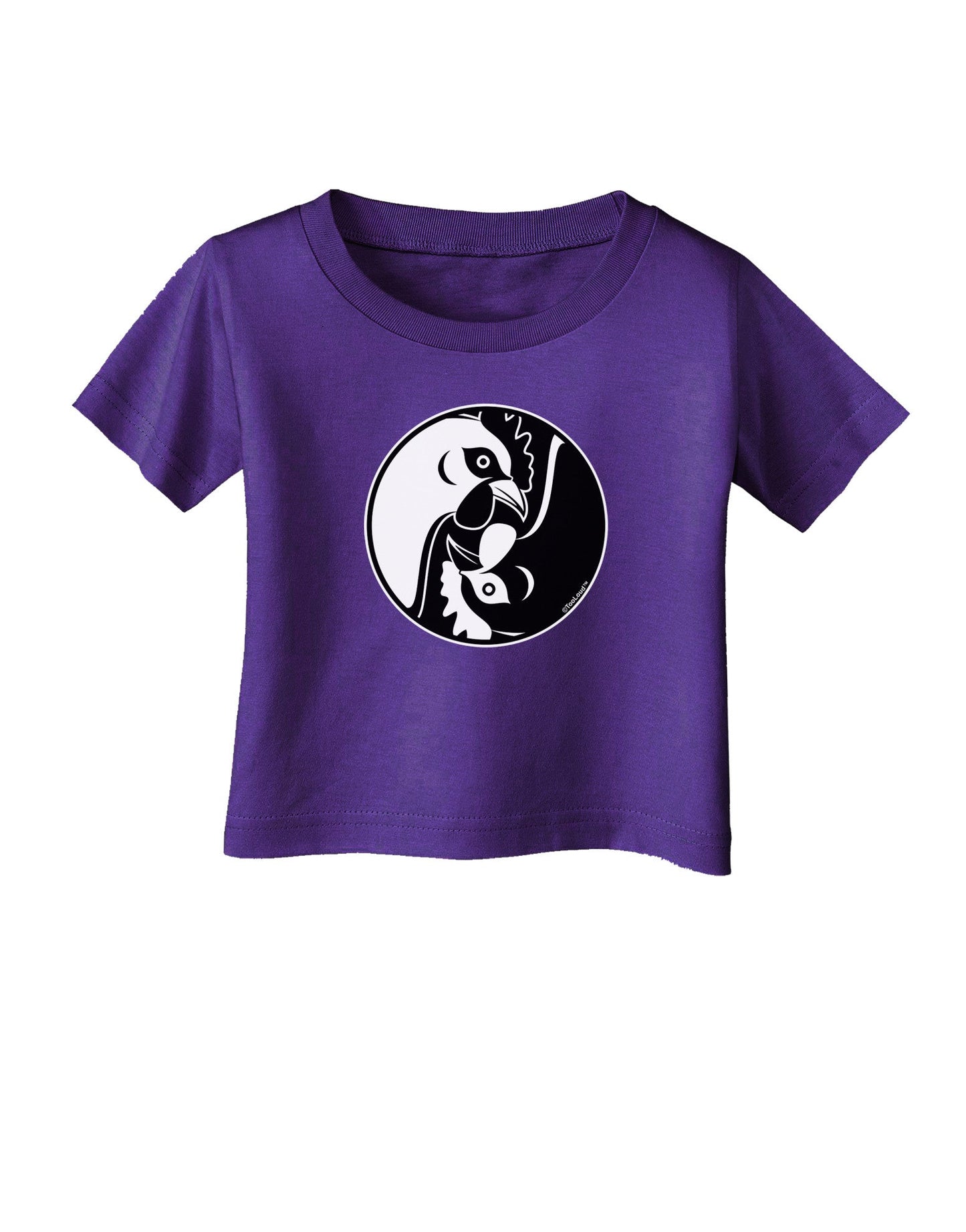 TooLoud Yin Yang Chicken Infant T-Shirt Dark-Infant T-Shirt-TooLoud-Purple-06-Months-Davson Sales