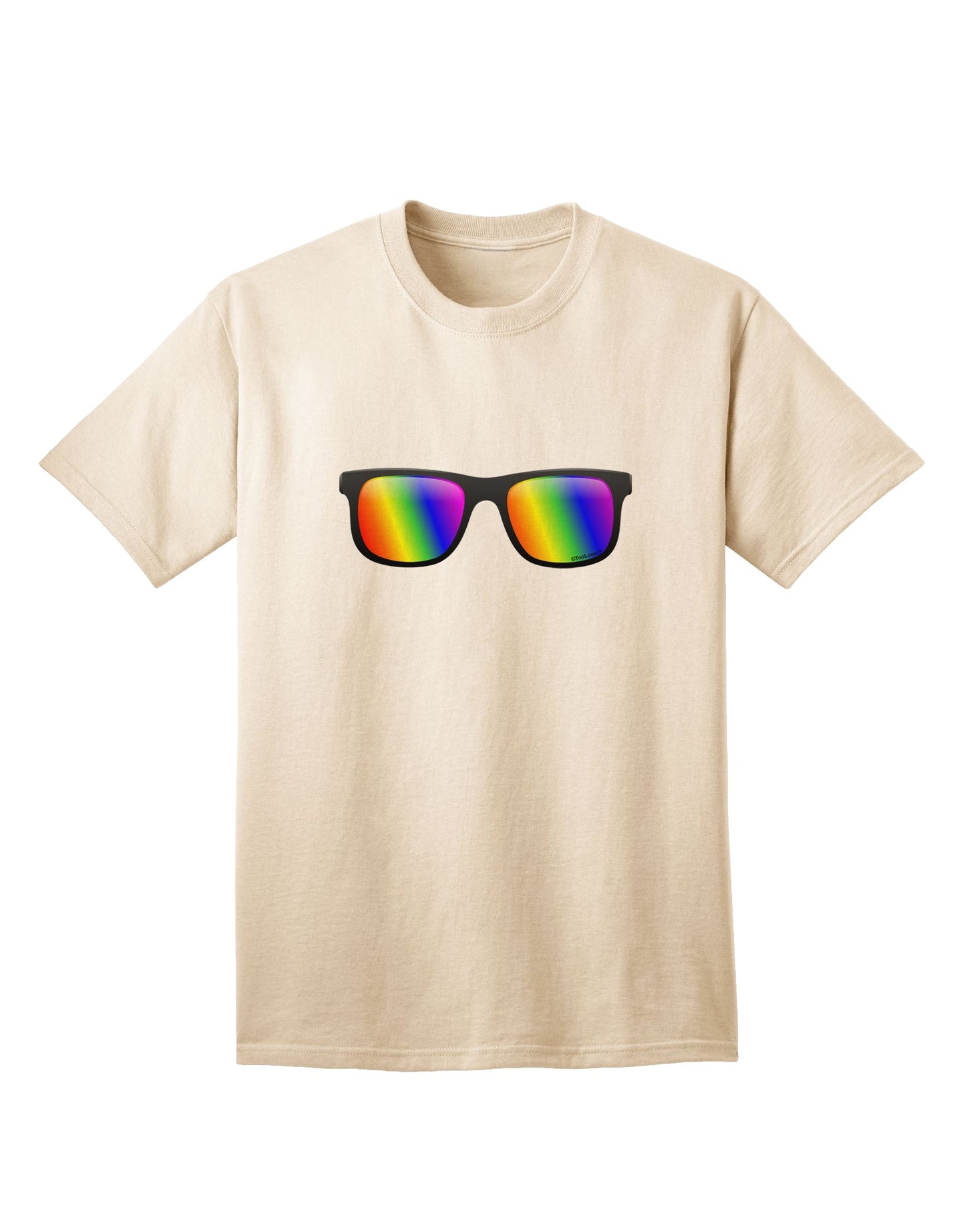 TooLoud's Pride Rainbow Lenses Adult T-Shirt: A Vibrant Addition to Your Wardrobe-Mens T-shirts-TooLoud-Natural-Small-Davson Sales