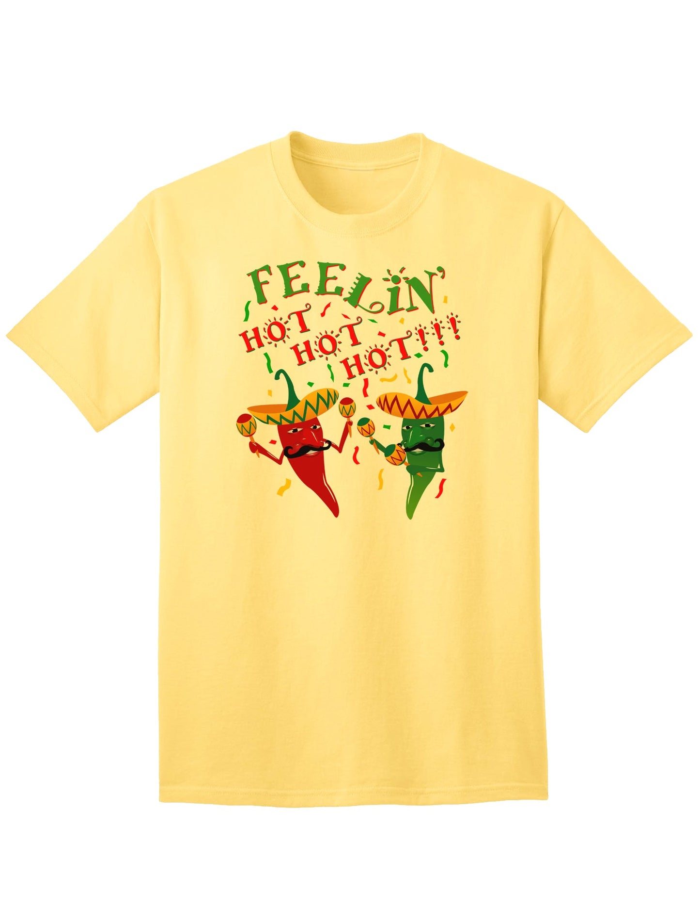 Trendy and Stylish Feelin Hot Hot Hot Chili Peppers Adult T-Shirt for a Fashionable Look-Mens T-shirts-TooLoud-Yellow-Small-Davson Sales