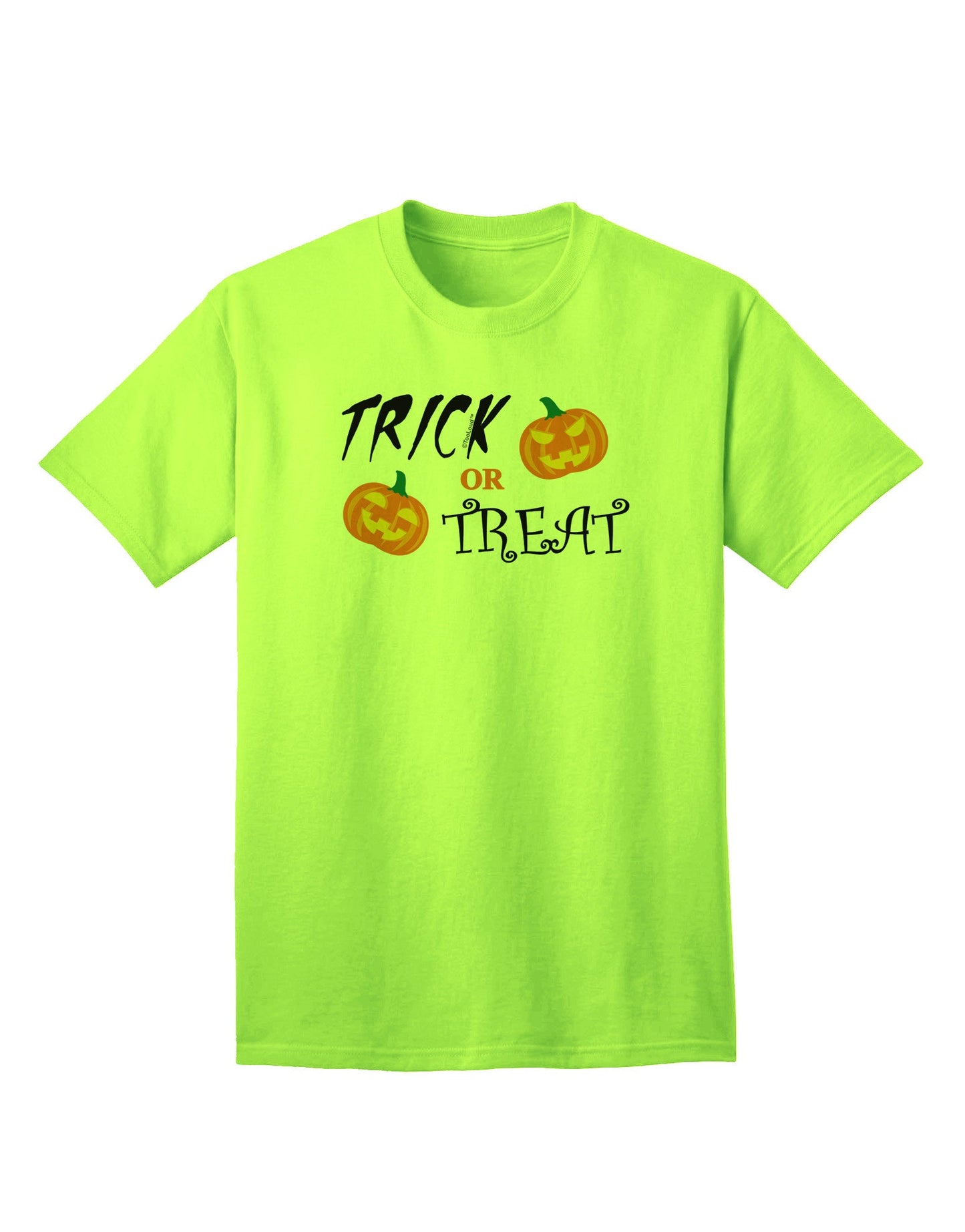 Trick or Treat Pumpkins Adult T-Shirt-unisex t-shirt-TooLoud-Neon-Green-Small-Davson Sales