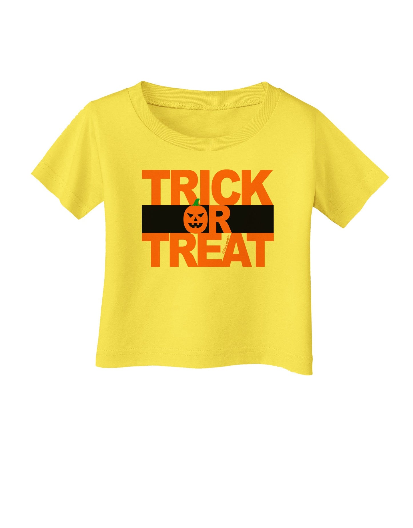 Trick or Treat Text Infant T-Shirt-Infant T-Shirt-TooLoud-Yellow-06-Months-Davson Sales