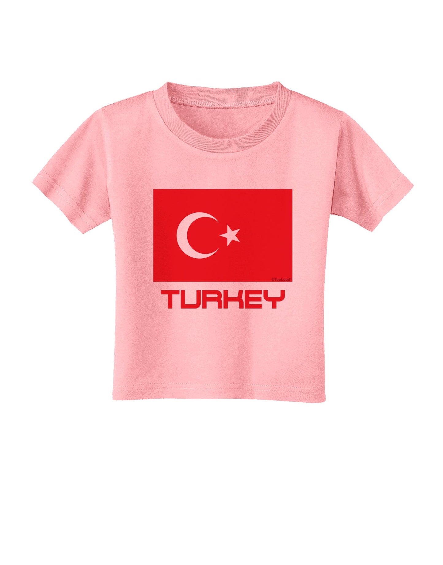Turkey Flag with Text Toddler T-Shirt by TooLoud-Toddler T-Shirt-TooLoud-Candy-Pink-2T-Davson Sales