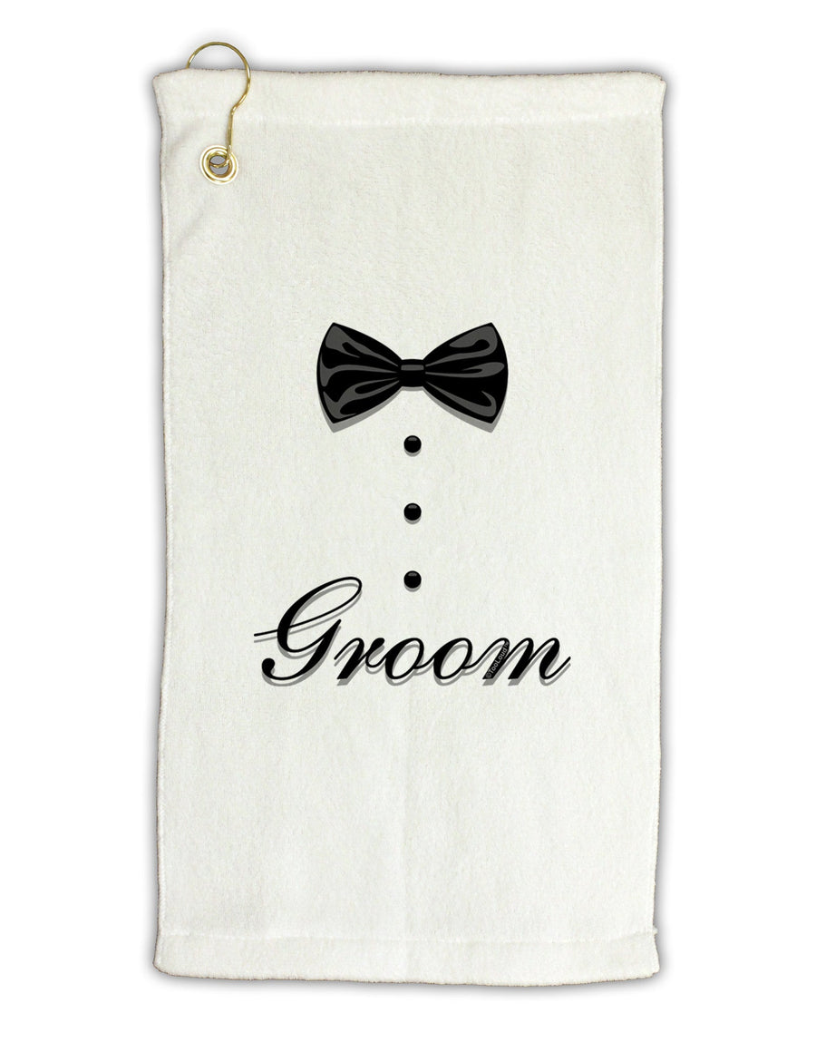 Tuxedo - Groom Micro Terry Gromet Golf Towel 16 x 25 inch-Golf Towel-TooLoud-White-Davson Sales