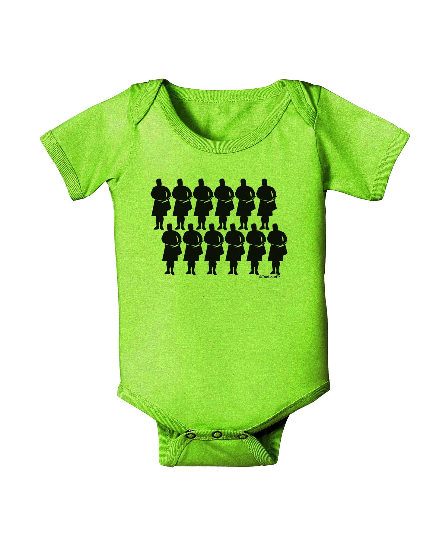 Twelve Drummers Drumming Baby Romper Bodysuit-Baby Romper-TooLoud-Lime-06-Months-Davson Sales