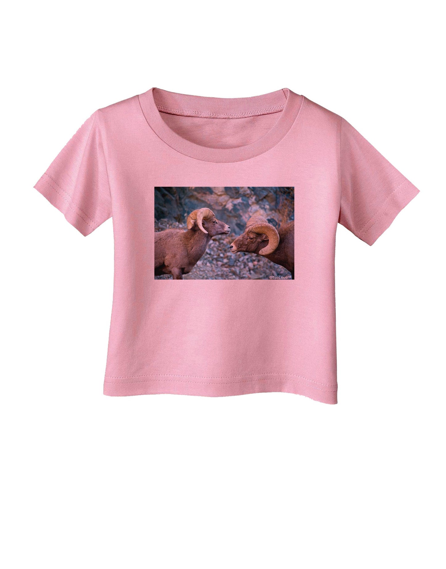 Two Bighorn Rams Infant T-Shirt-Infant T-Shirt-TooLoud-Candy-Pink-06-Months-Davson Sales